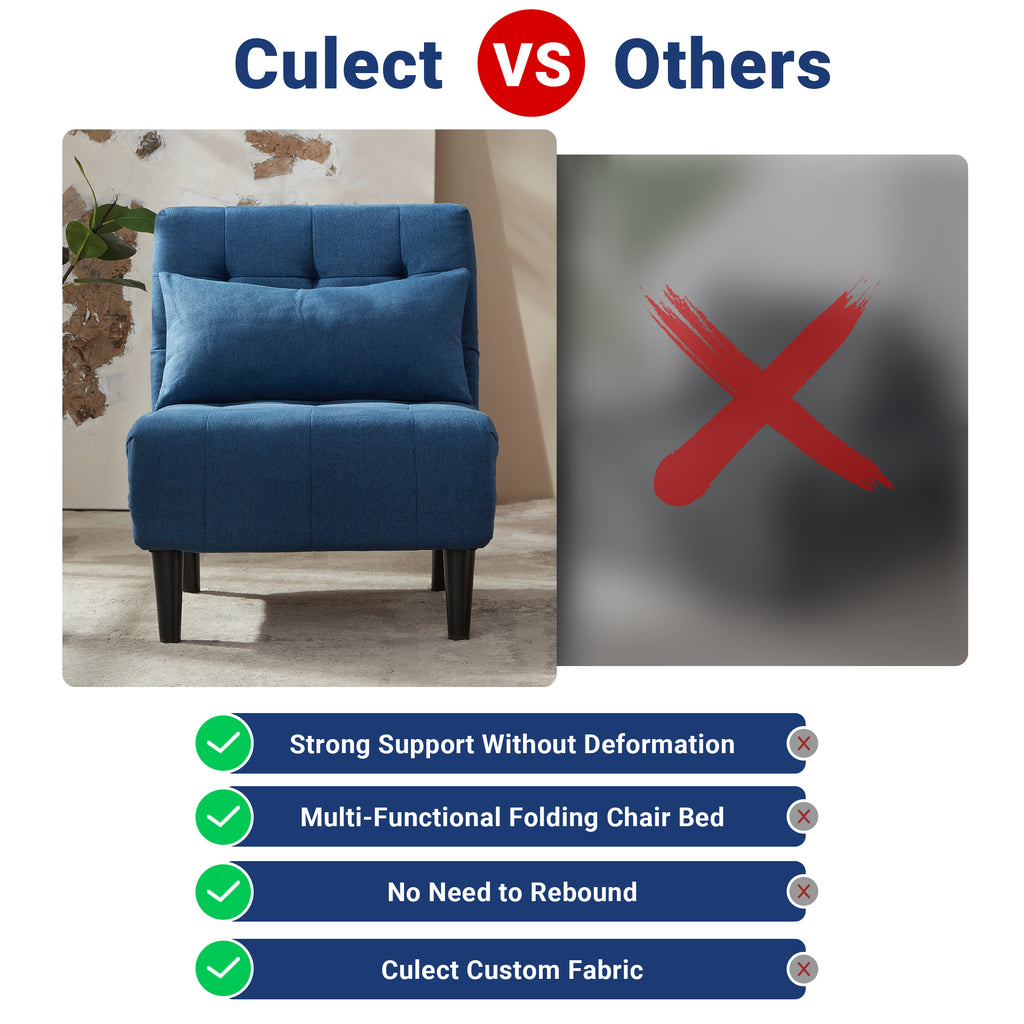 Single-Person Folding Sofa Bed CCS-01 Blue