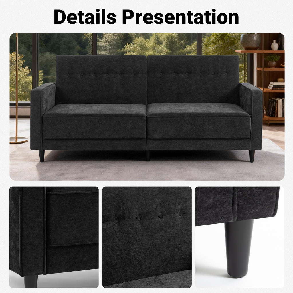 Adjustable Recliner Sofa Bed FS-01 Black