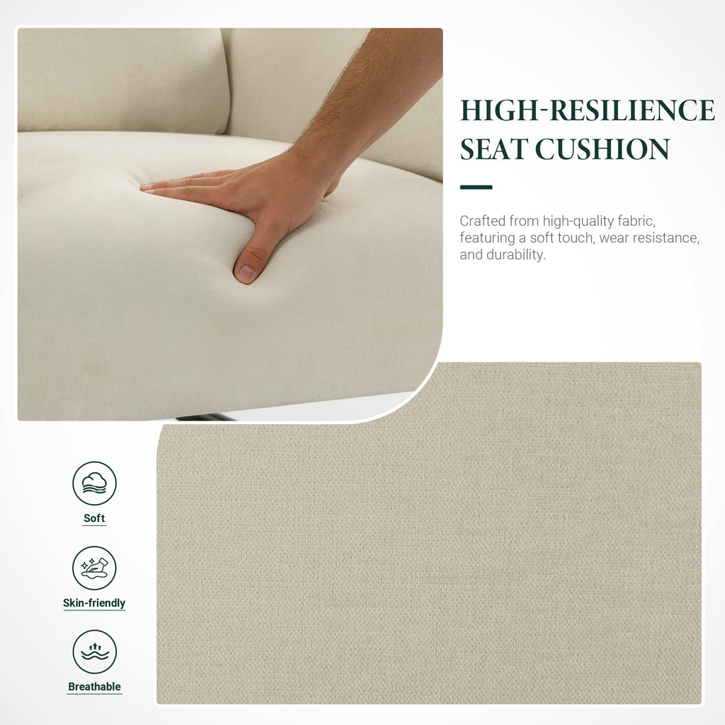 Iron-Frame Relaxation Chair ACS-04 Beige