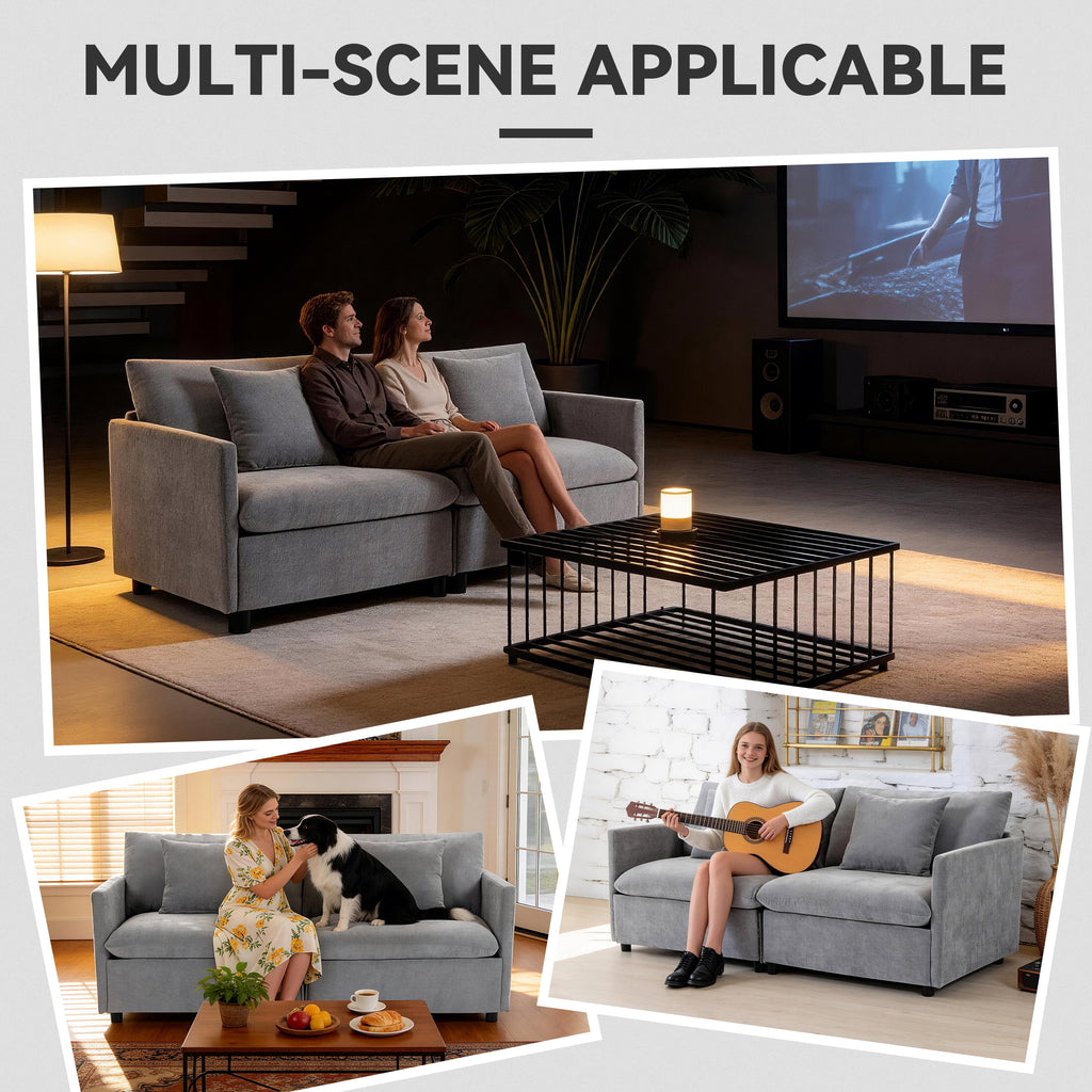 Culect Designer Minimalist Sofa NSD-01, Gray