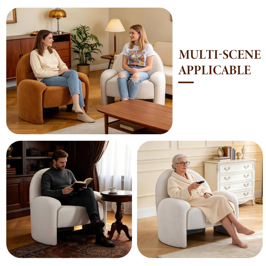 Designer Lounge Chair Set ACS-03 Beige
