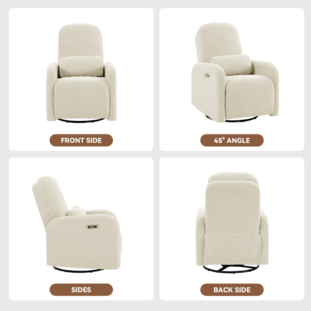 Culect 270 Swivel Rocker Recliner Chair ESS-01 Beige