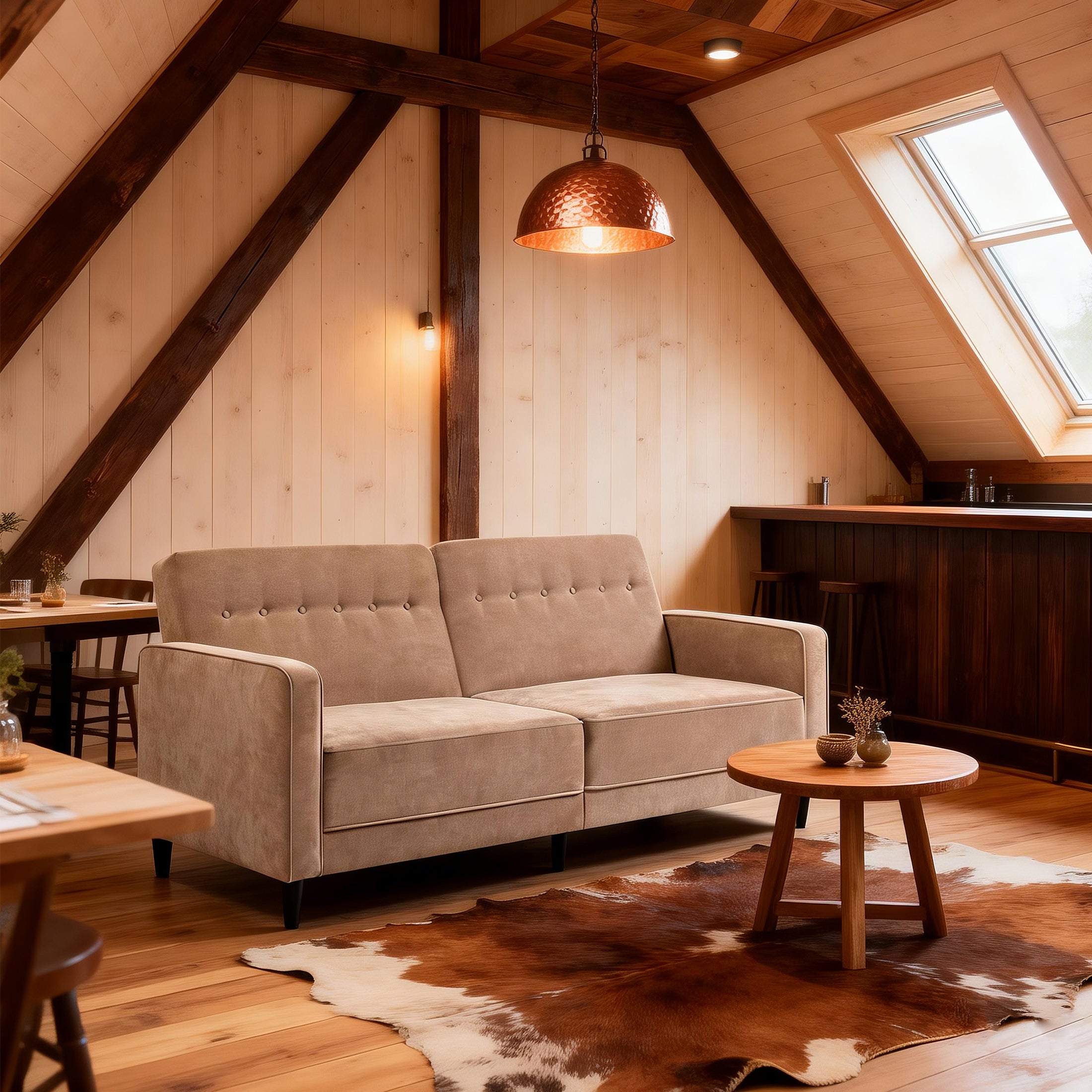 Adjustable Recliner Sofa Bed FS-01 Beige