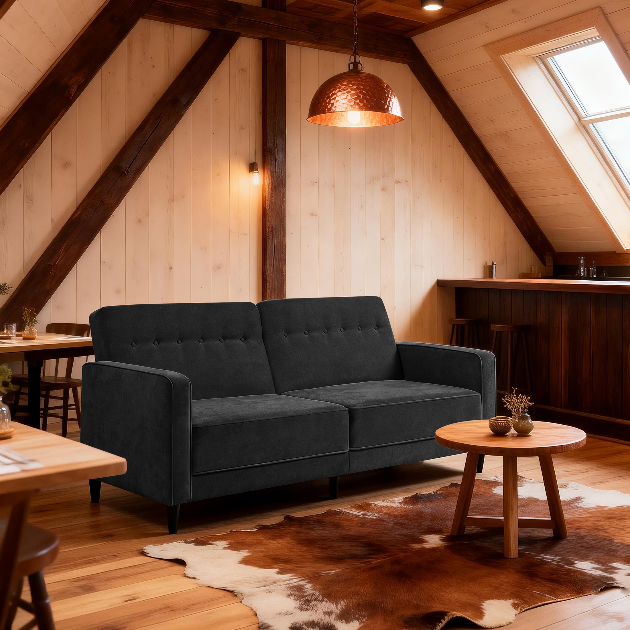 Adjustable Recliner Sofa Bed FS-01 Black