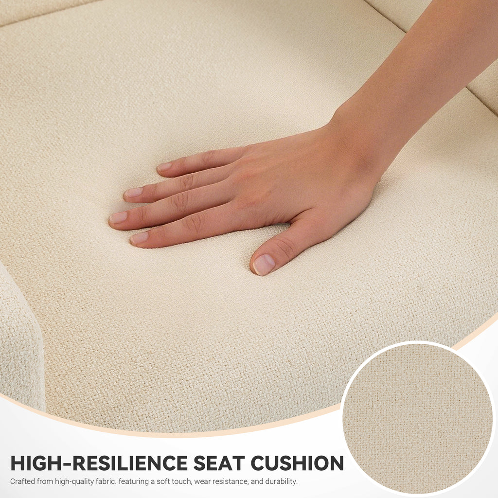 Culect Single Armchair with Storage Footrest ACSO-01 Beige