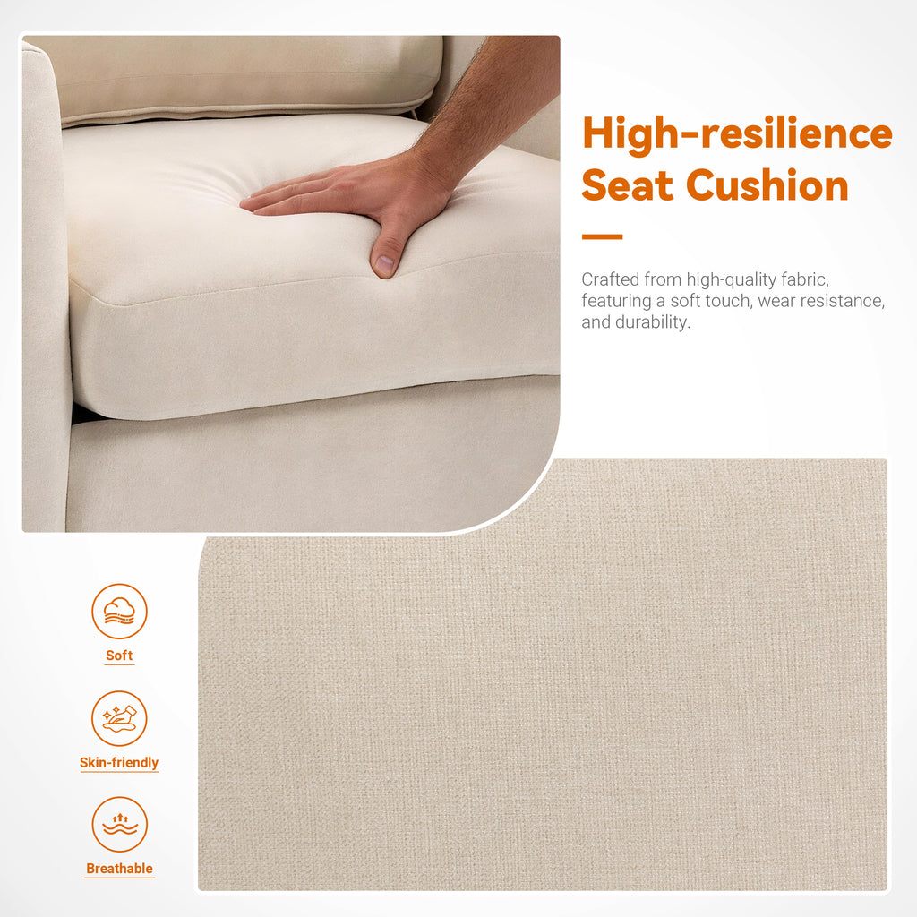 Comfortable Reading Chair for the Living Room or Study ACS-02 Beige