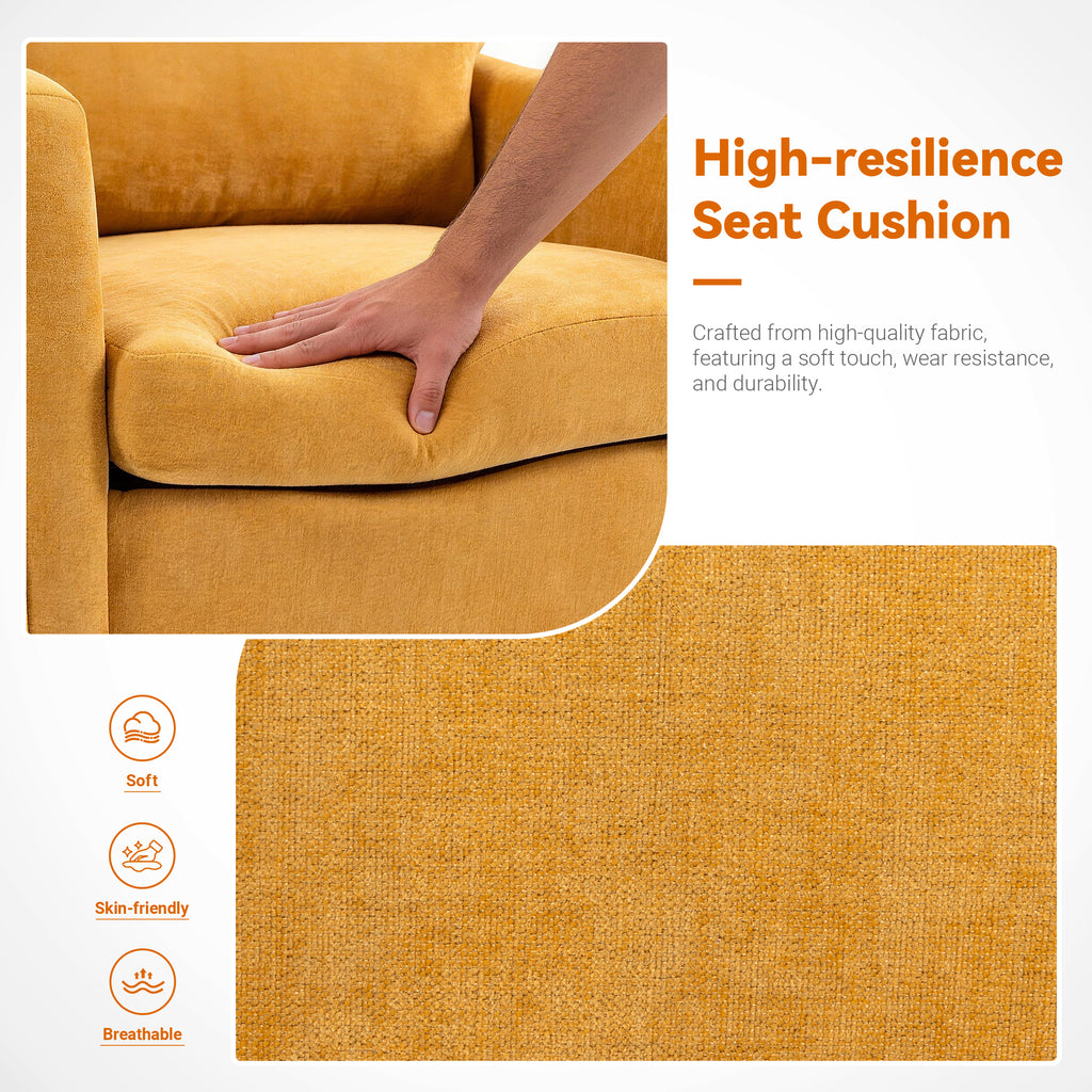 Comfortable Reading Chair for the Living Room or Study ACS-02 Yellow