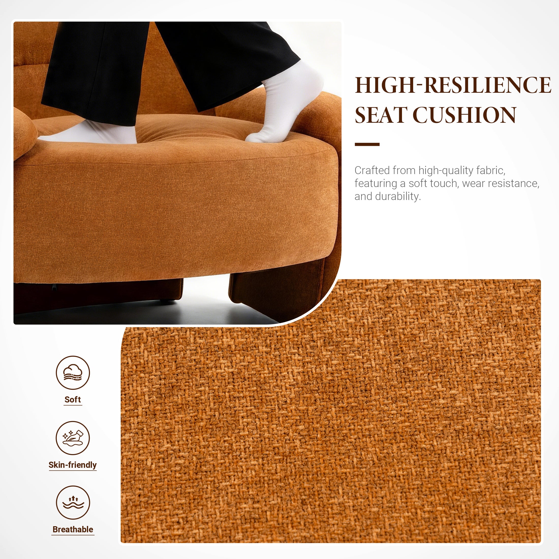 Designer Lounge Chair Set ACS-03 Orange