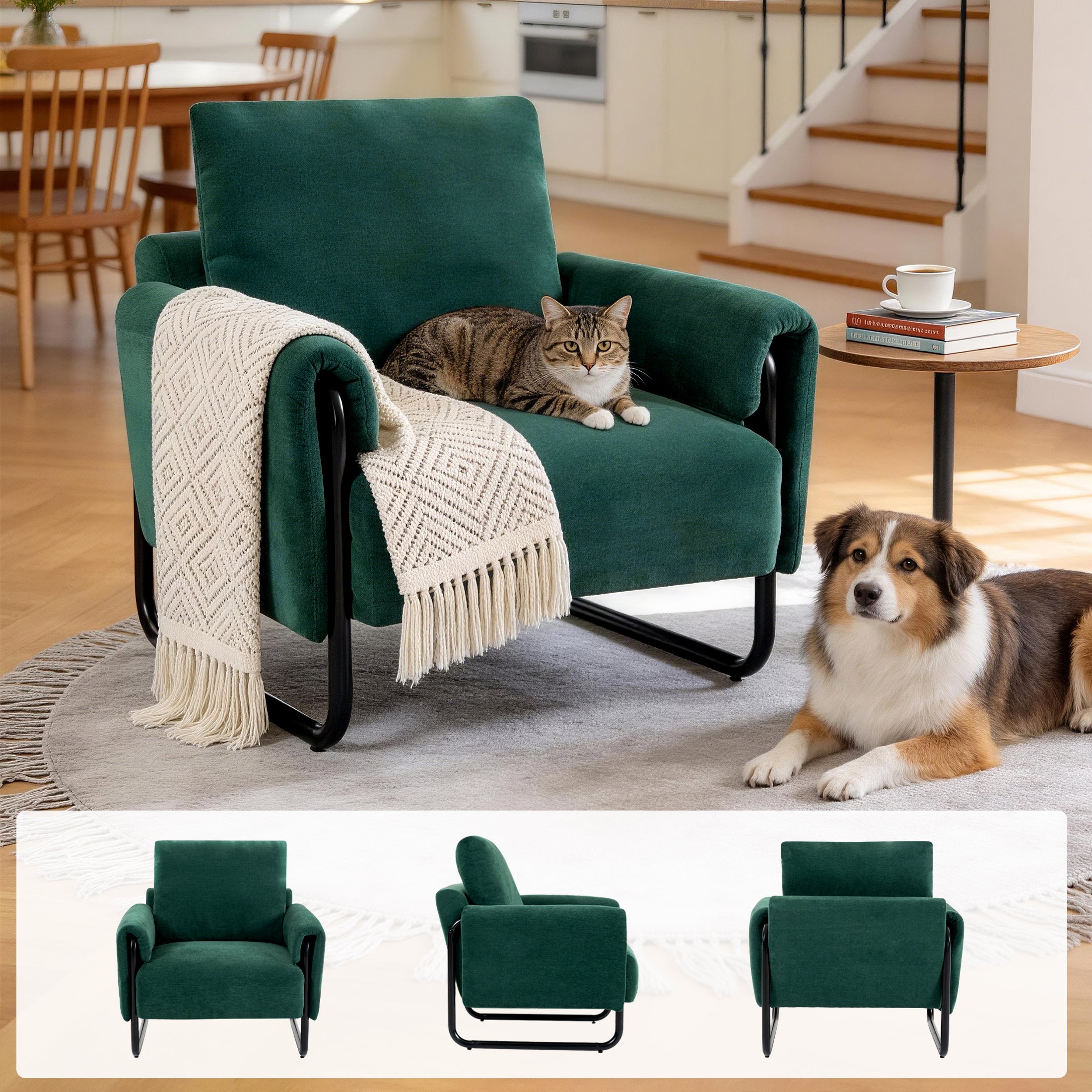 Iron-Frame Relaxation Chair ACS-04 Green