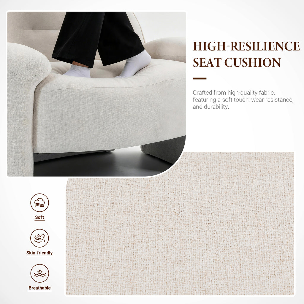 Designer Lounge Chair Set ACS-03 Beige