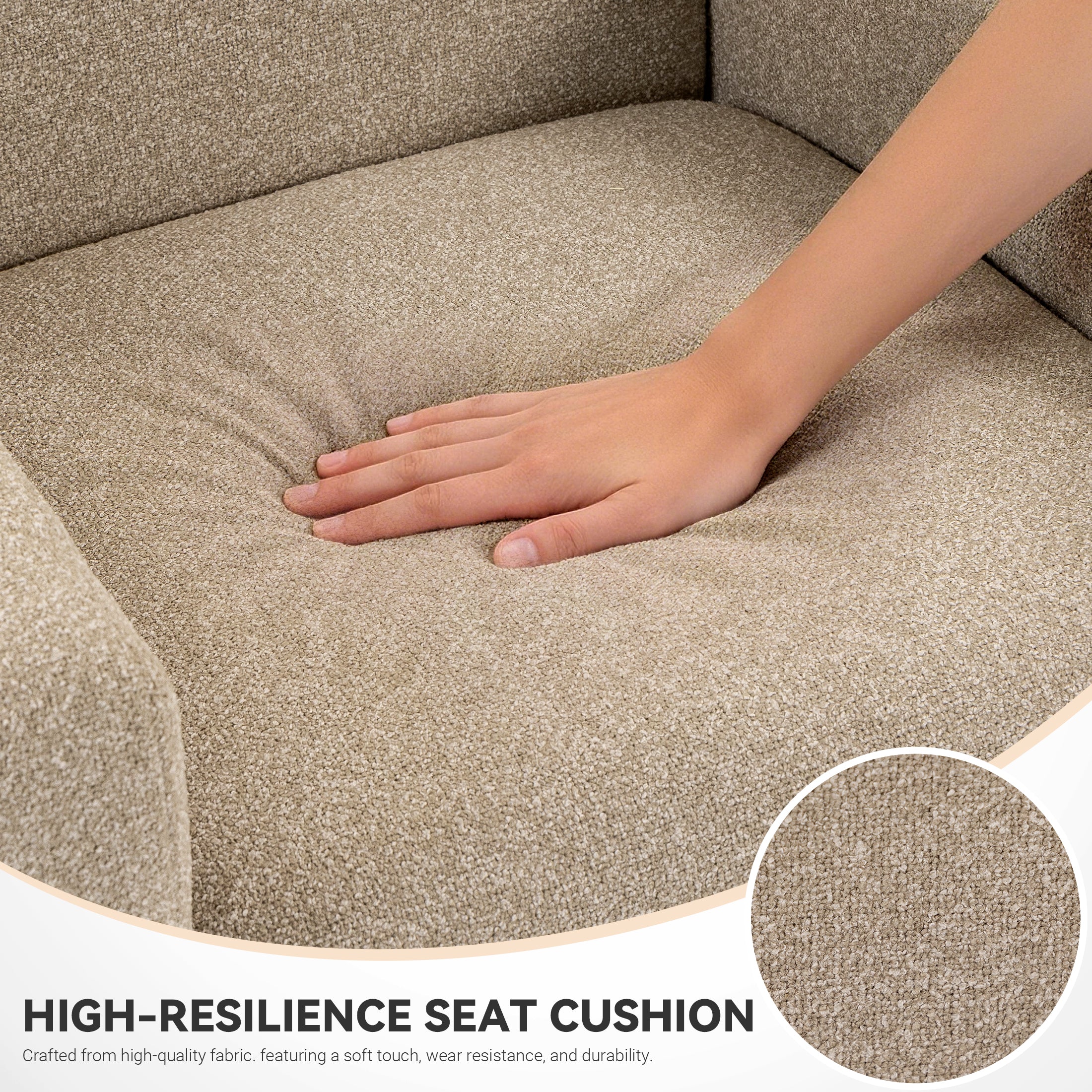 Culect Single Armchair with Storage Footrest ACSO-01 Brown