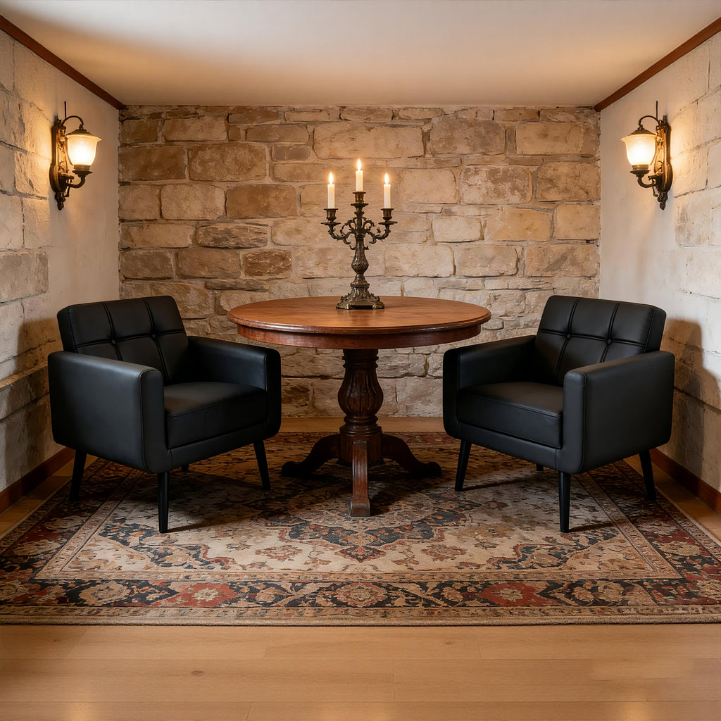 PU Leather Accent Chair ACS-01 Black