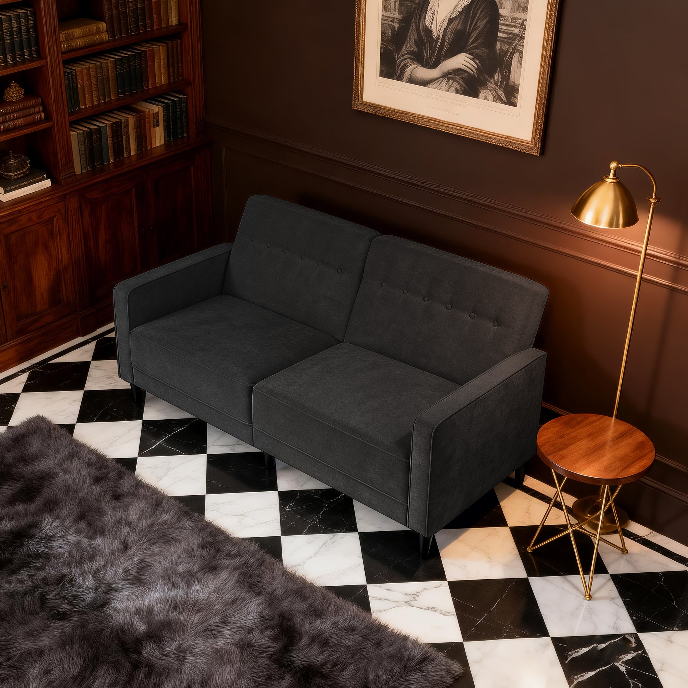 Adjustable Recliner Sofa Bed FS-01 Black