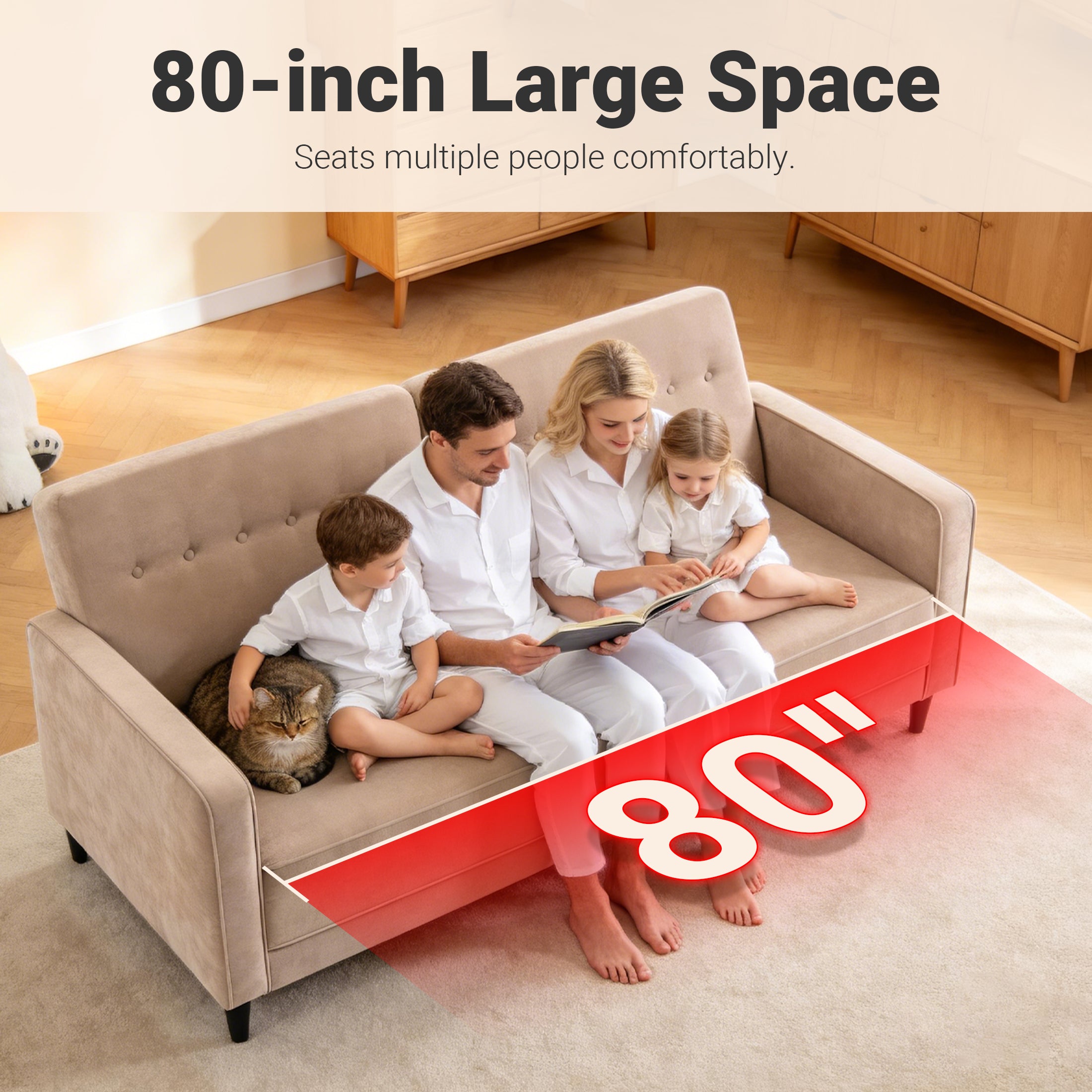 Adjustable Recliner Sofa Bed FS-01 Beige