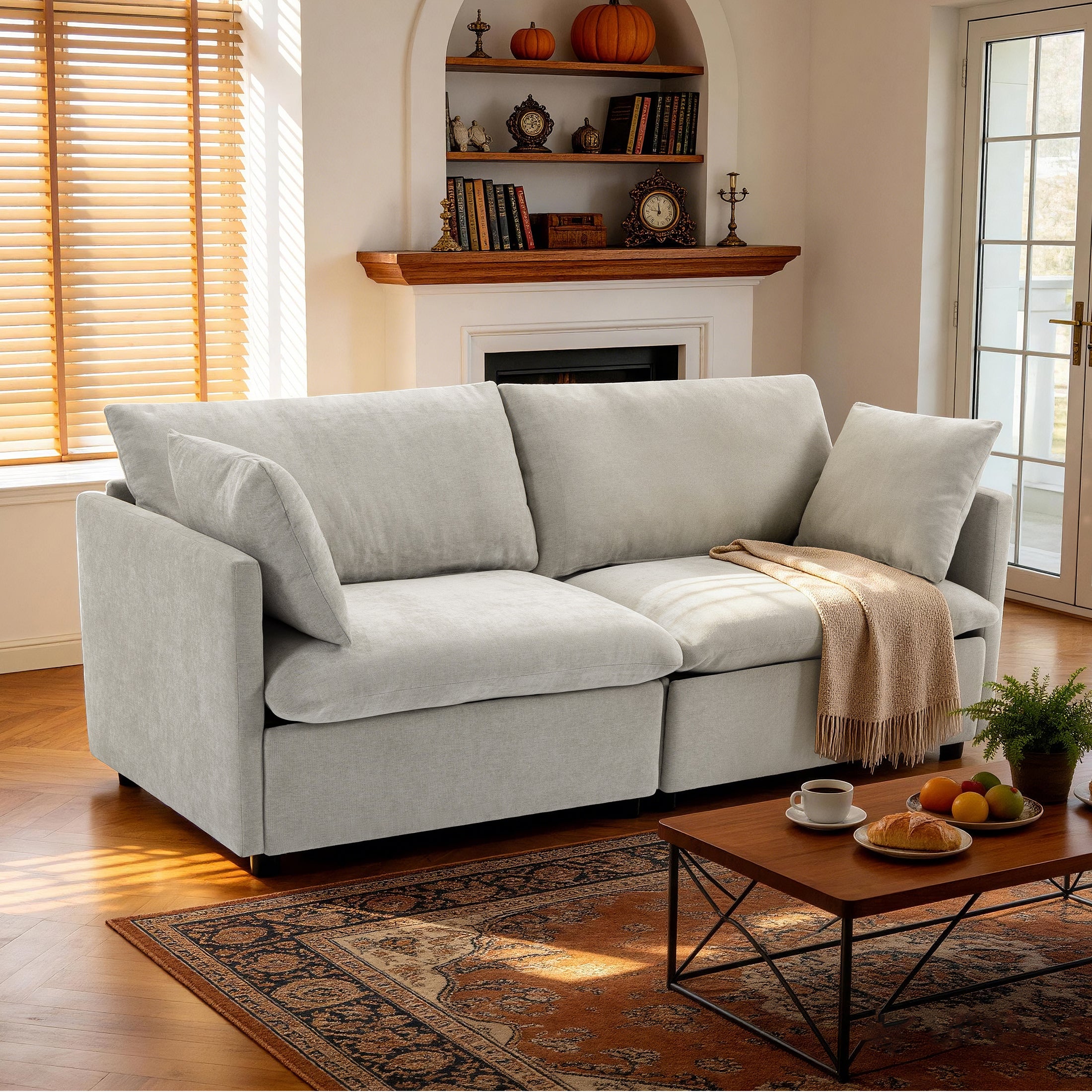 Culect Designer Minimalist Sofa NSD-01, Light Brown