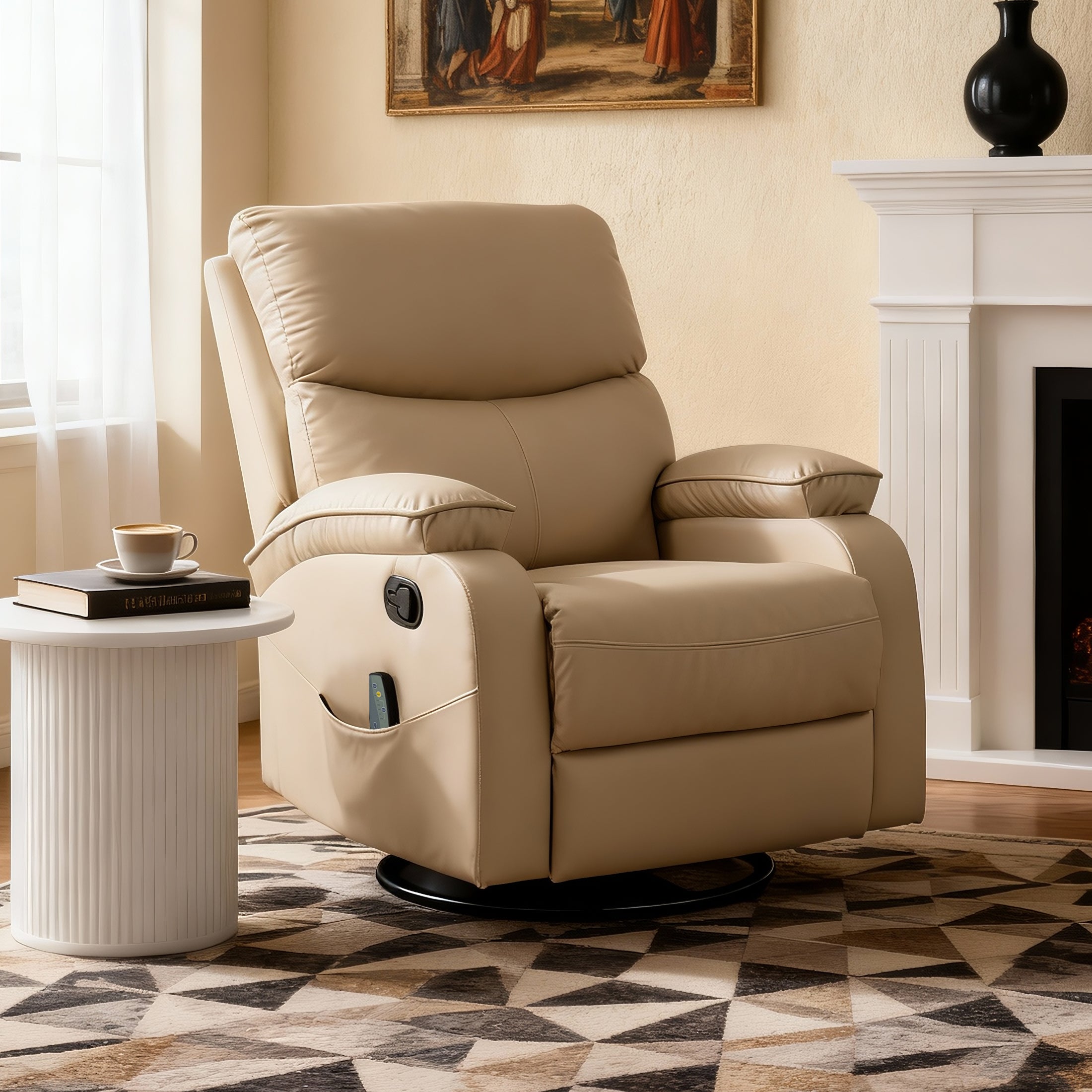 Manual Rocking Recliner HOM-02 Beige