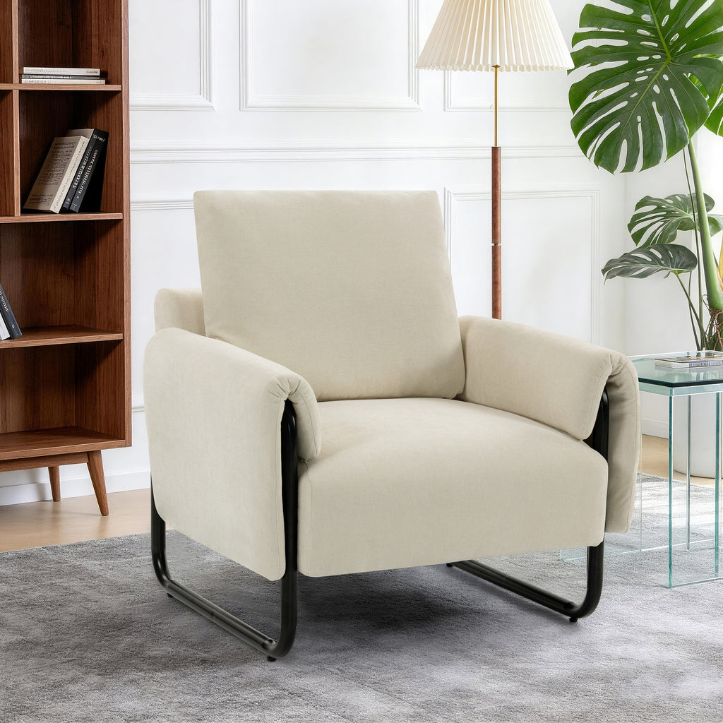 Iron-Frame Relaxation Chair ACS-04 Beige