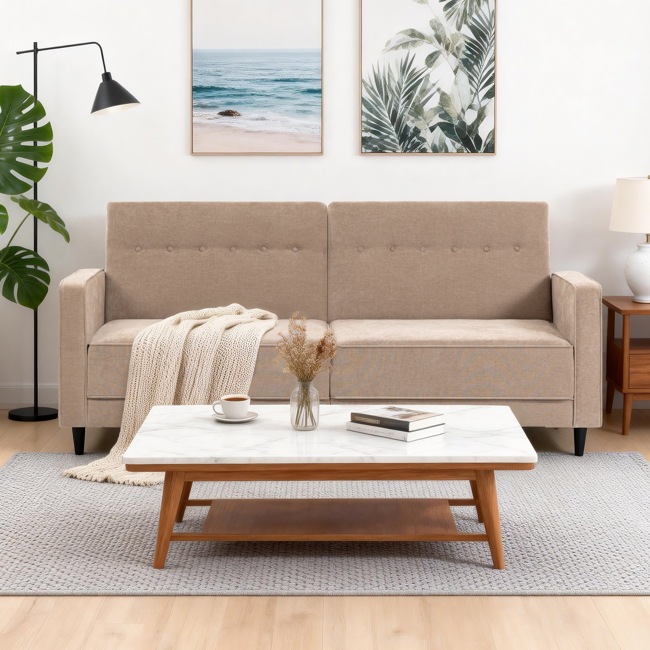 Adjustable Recliner Sofa Bed FS-01 Beige