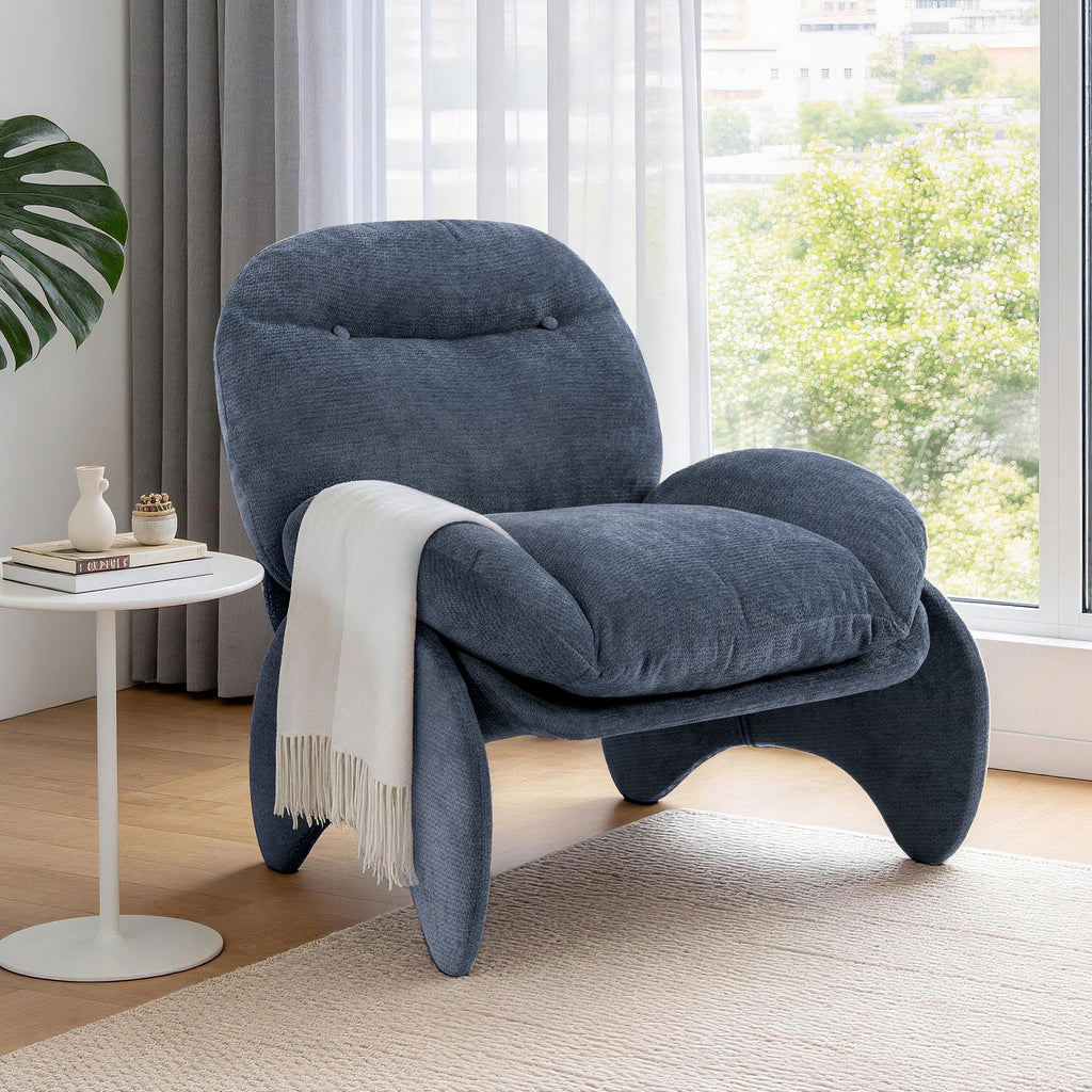 Stylish Crab-Shaped Lounge Chair ACS-05 Blue
