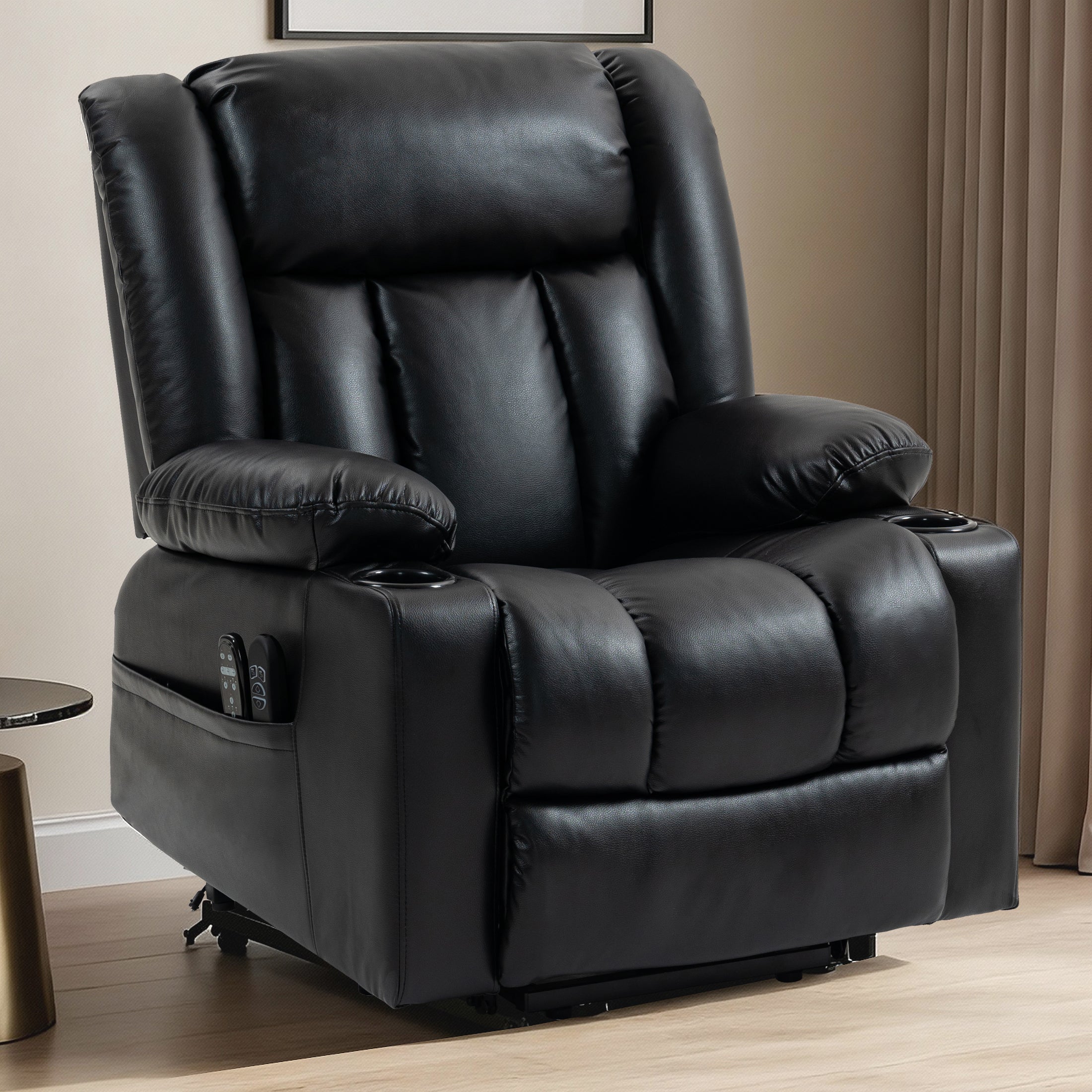 Leather Power Lift Recliner ED-01 Black
