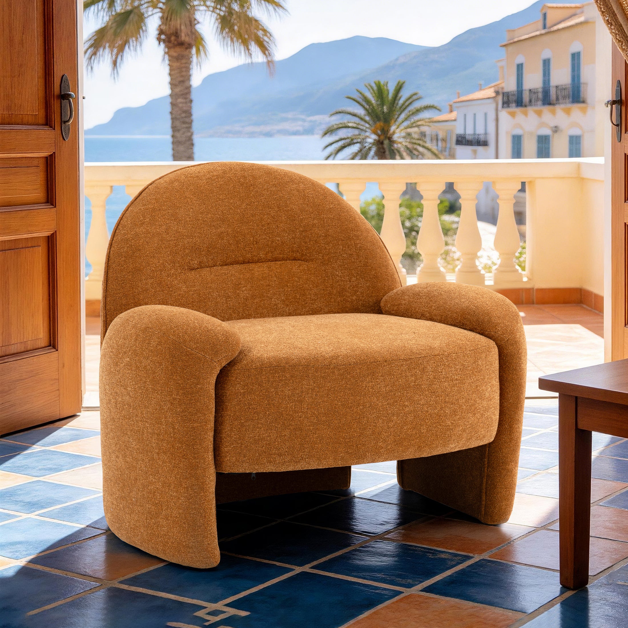 Designer Lounge Chair Set ACS-03 Orange