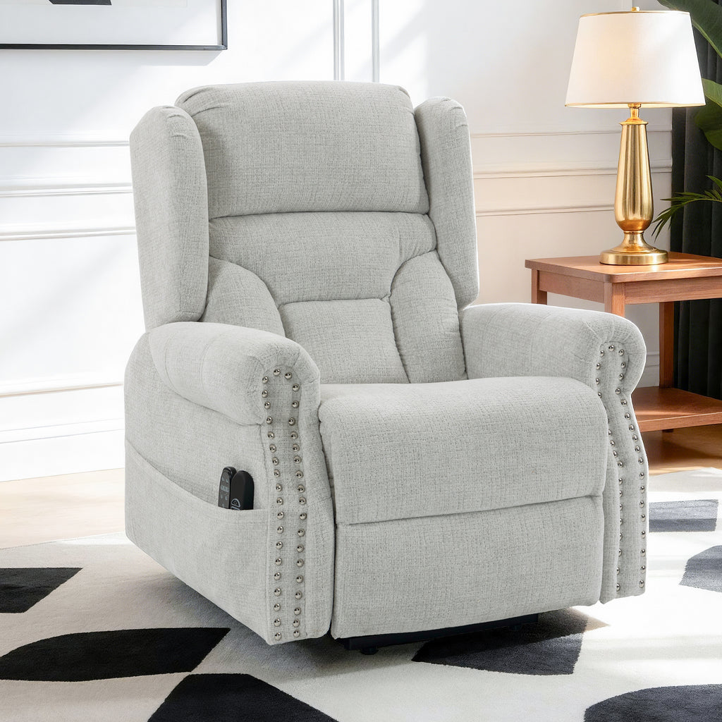 Culect Electric Power Lift Recliner with Massage and Heating ES-04 Light Gray
