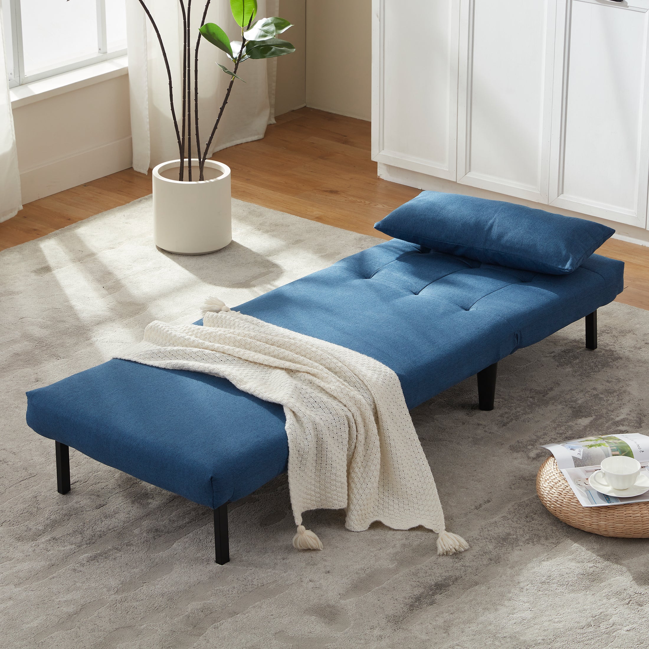 Single-Person Folding Sofa Bed CCS-01 Blue