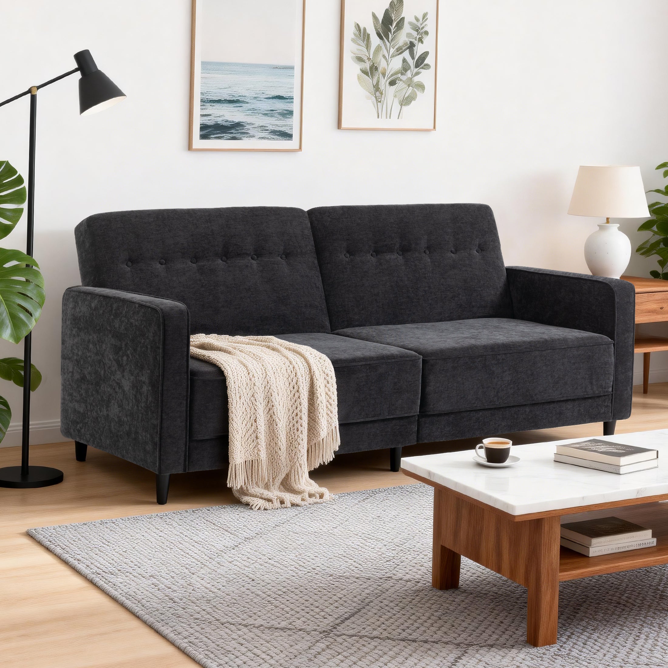 Adjustable Recliner Sofa Bed FS-01 Black