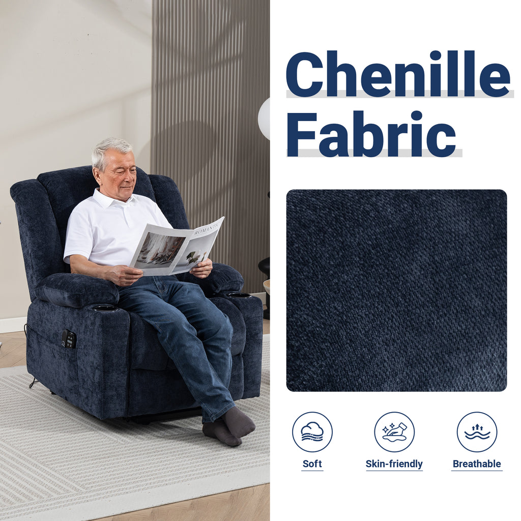 Electric Lift Recliner ES-01 Navy Blue