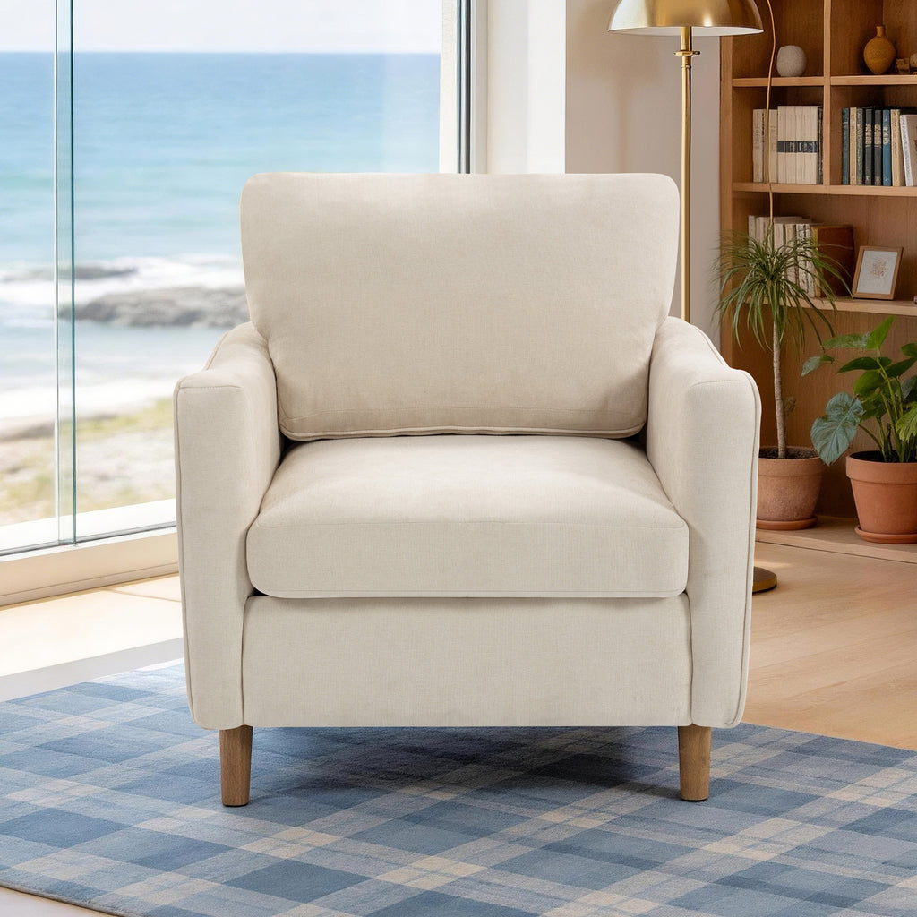Comfortable Reading Chair for the Living Room or Study ACS-02 Beige