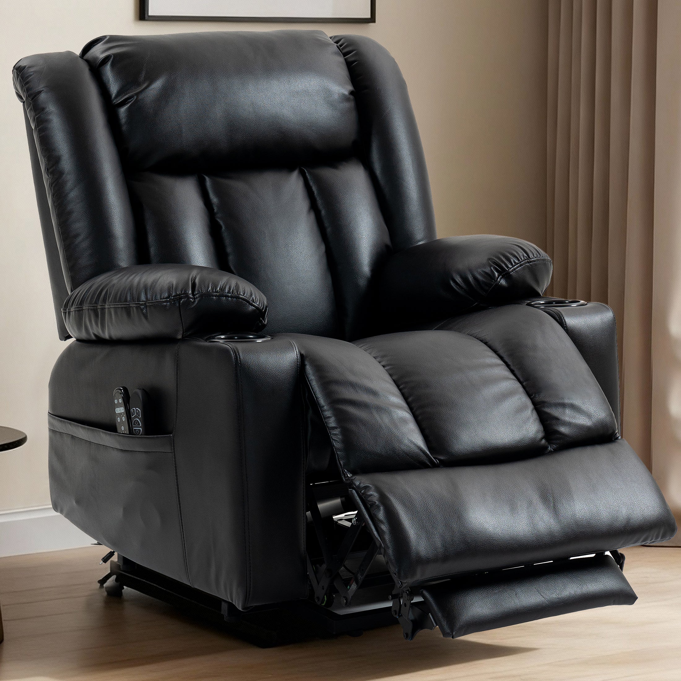 Leather Power Lift Recliner ED-01 Black