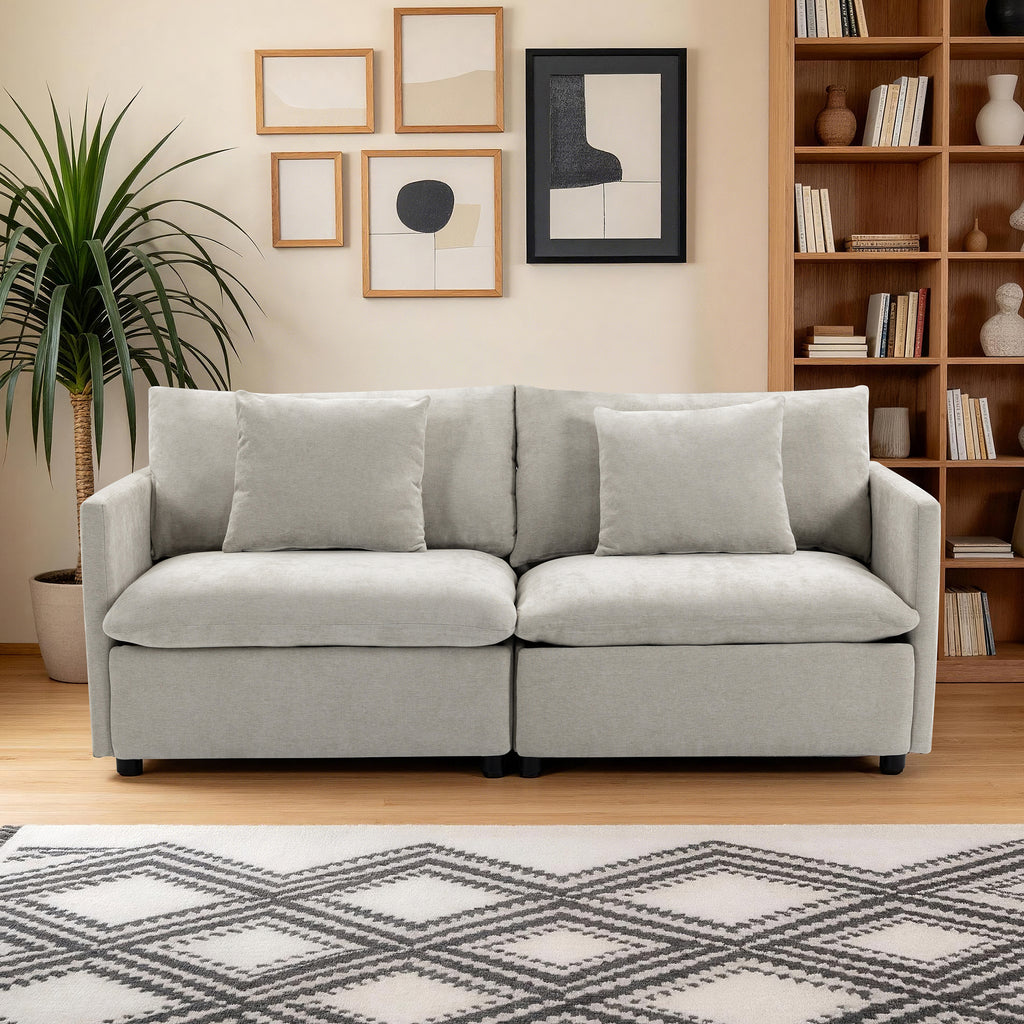 Culect Designer Minimalist Sofa NSD-01, Light Brown