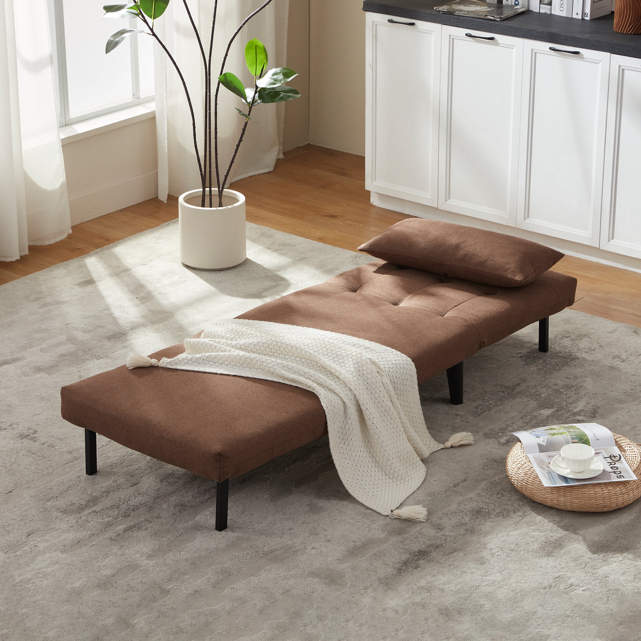 Single-Person Folding Sofa Bed CCS-01 Brown