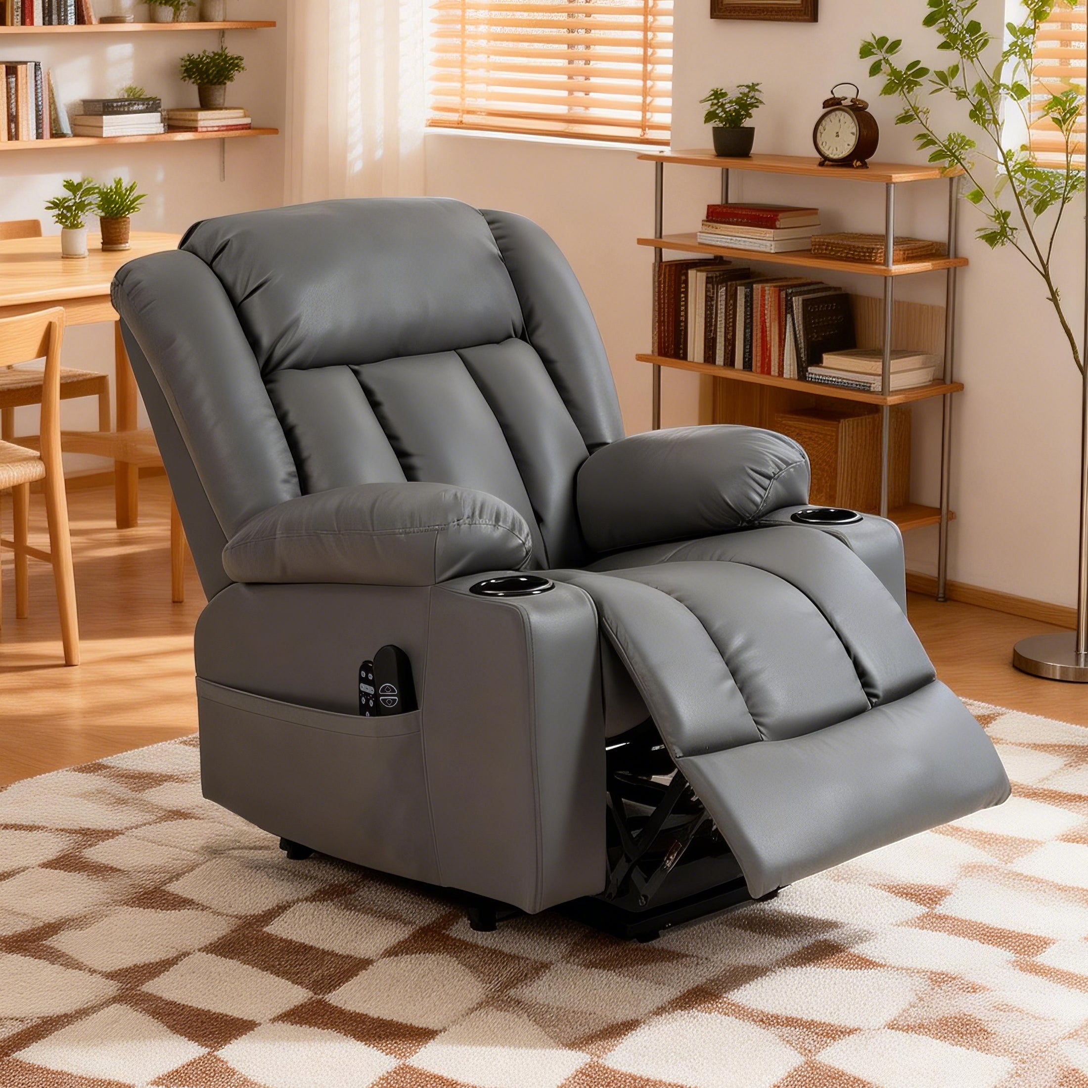 Electric Lift Recliner ES-02 PU Light Gray