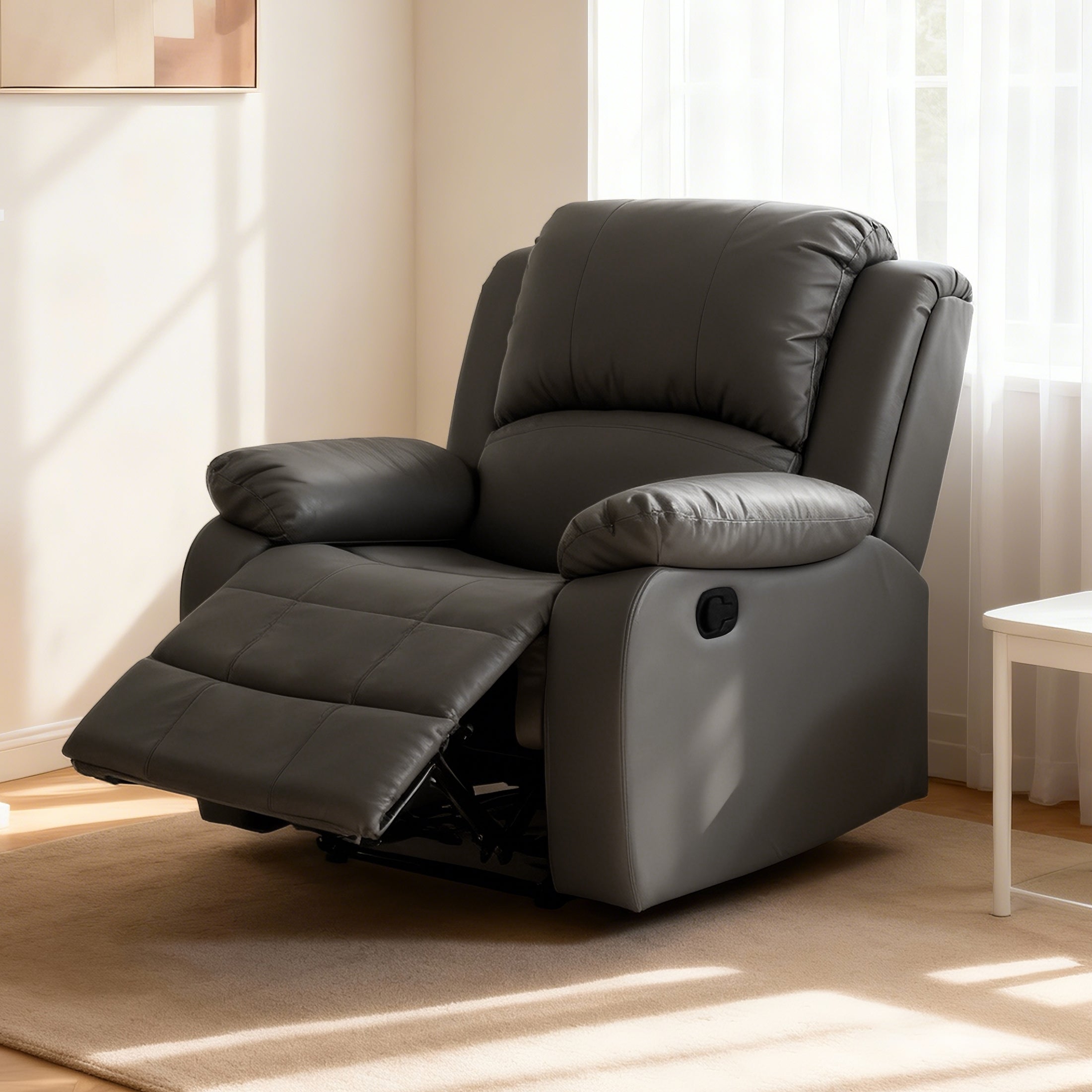 Manual Recliner PU NHO-01 Light Gray