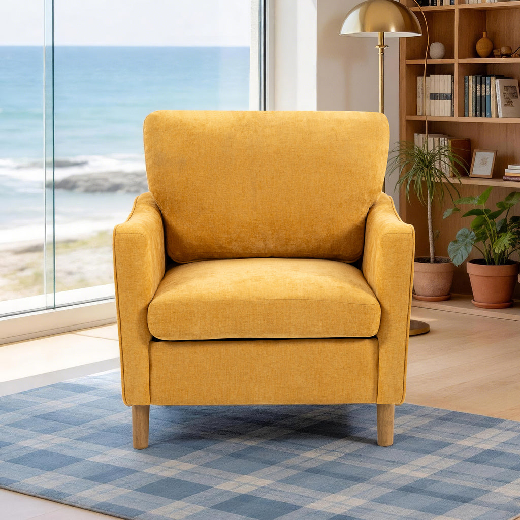 Comfortable Reading Chair for the Living Room or Study ACS-02 Yellow