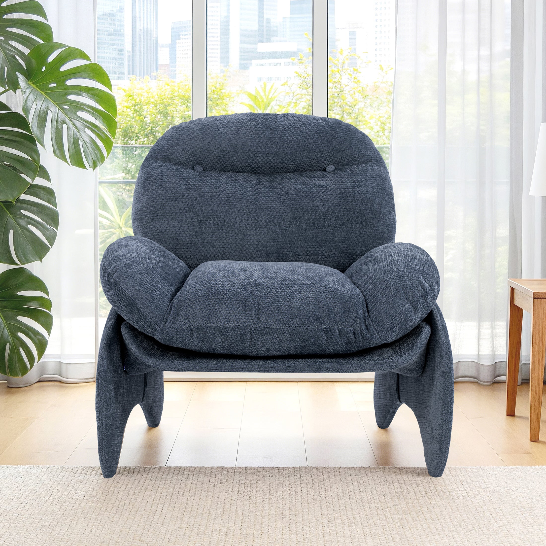 Stylish Crab-Shaped Lounge Chair ACS-05 Blue