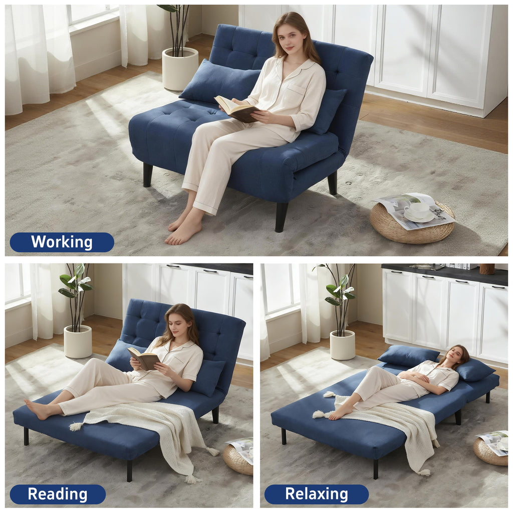 Two-Person Folding Sofa Bed CCD-01 Blue