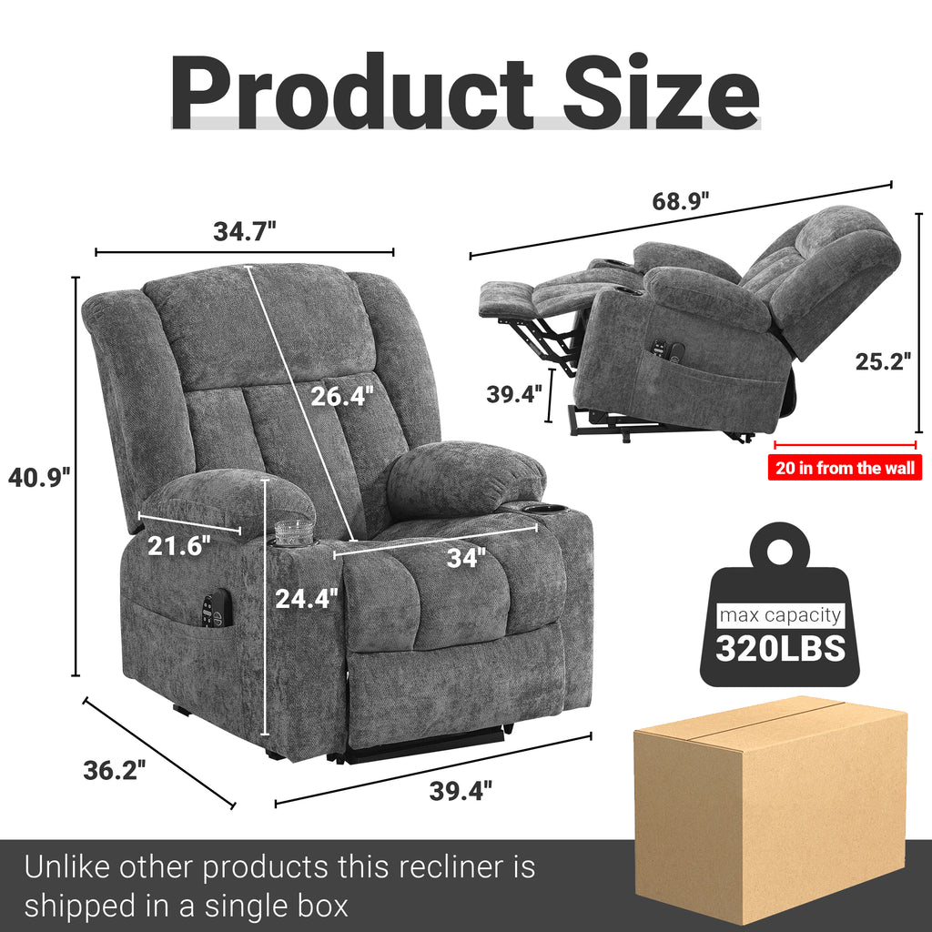Electric Lift Recliner ES-01 Gray