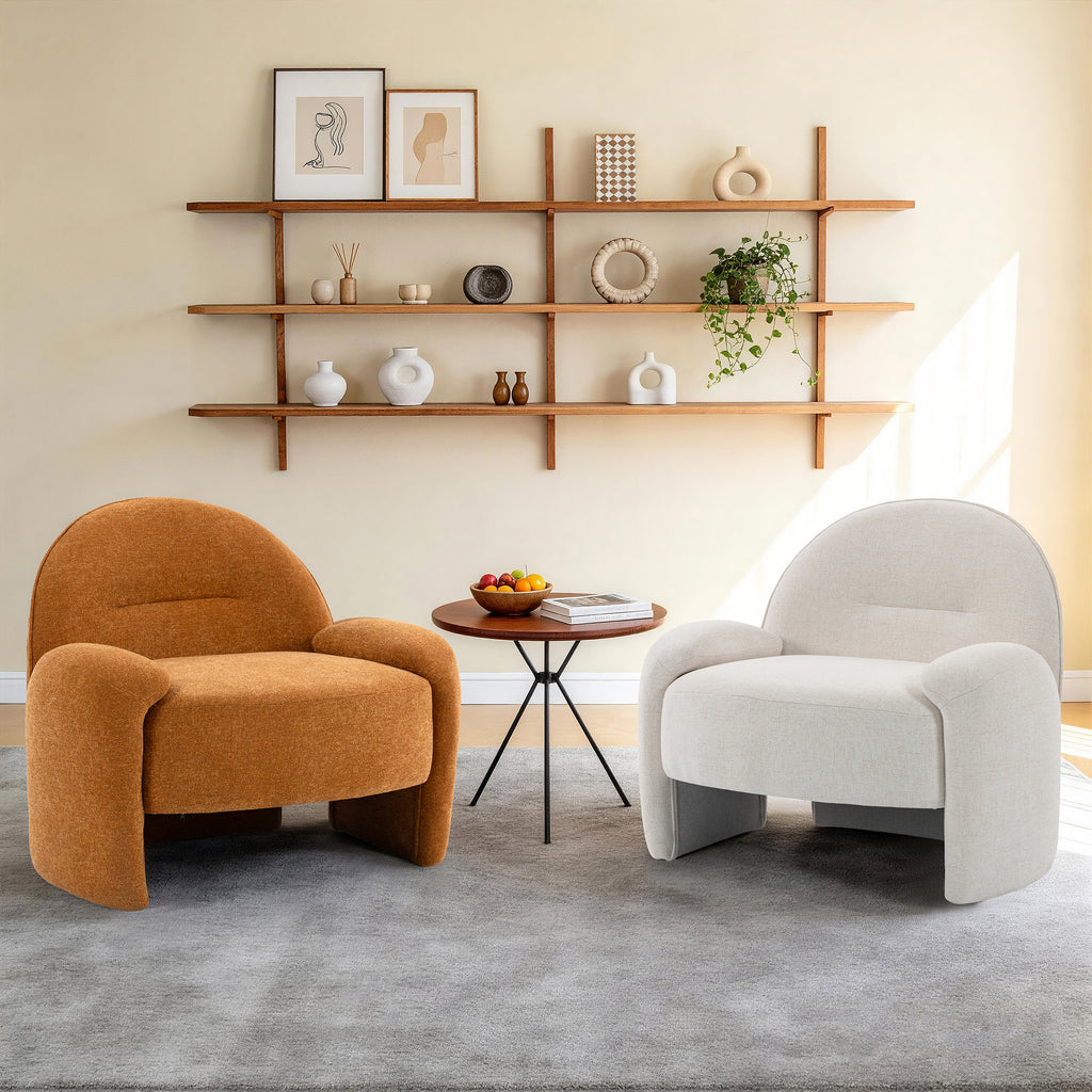 Designer Lounge Chair Set ACS-03 Beige
