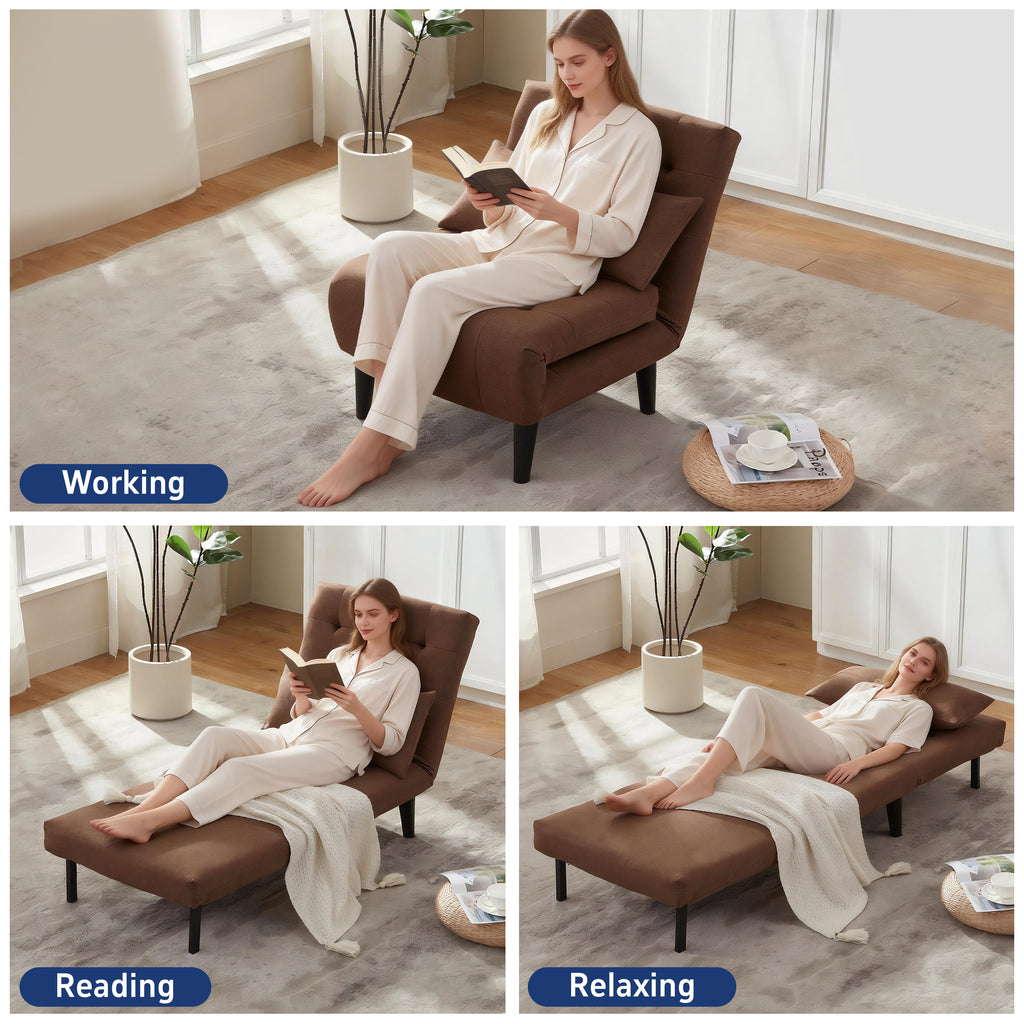 Single-Person Folding Sofa Bed CCS-01 Brown