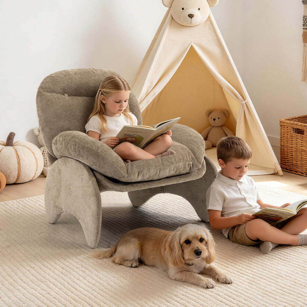 Stylish Crab-Shaped Lounge Chair ACS-05 Brown