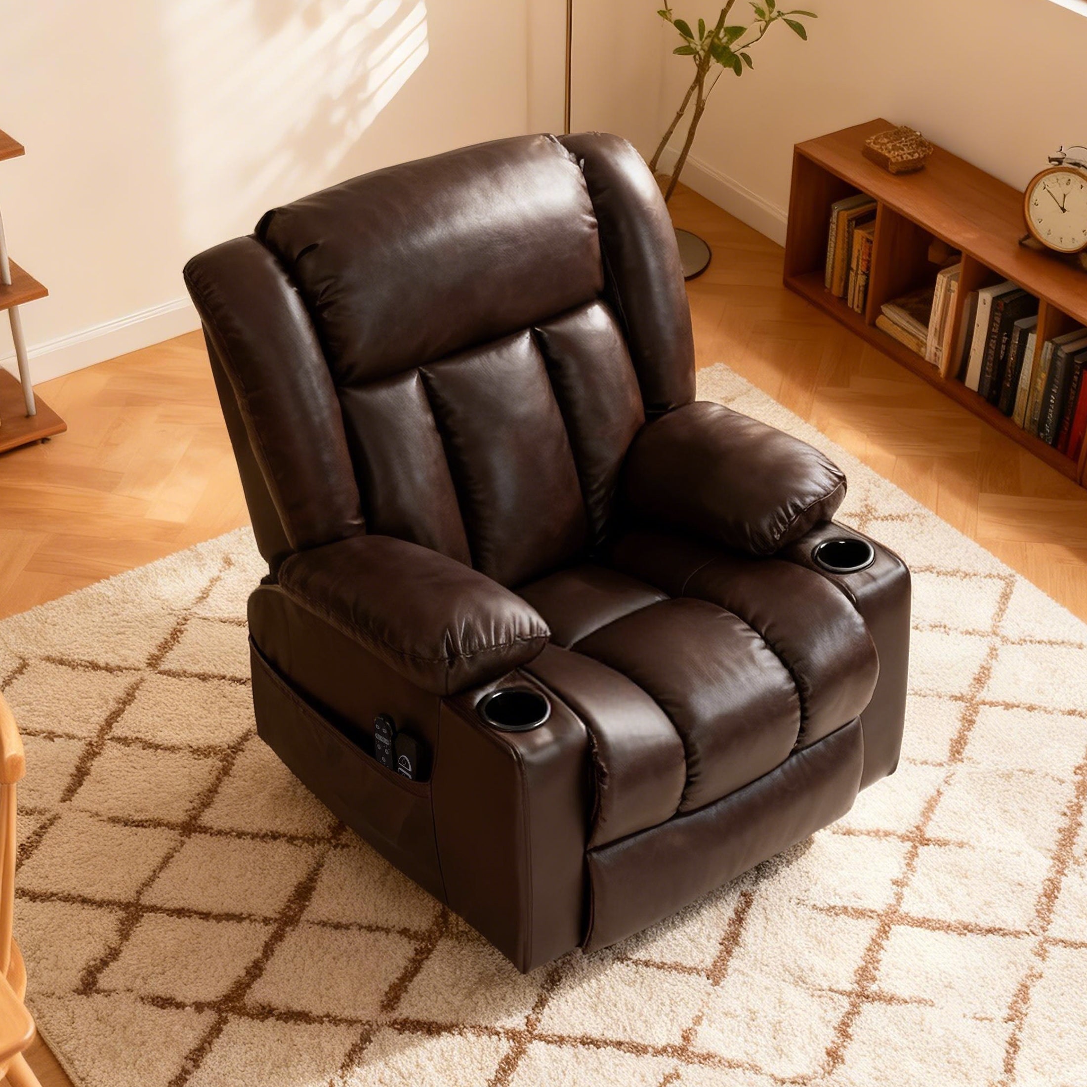 Electric Lift Recliner ES-02 PU Reddish Brown
