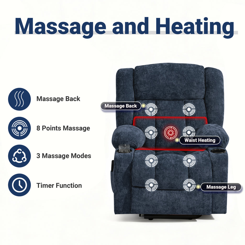 Electric Lift Recliner ES-01 Navy Blue