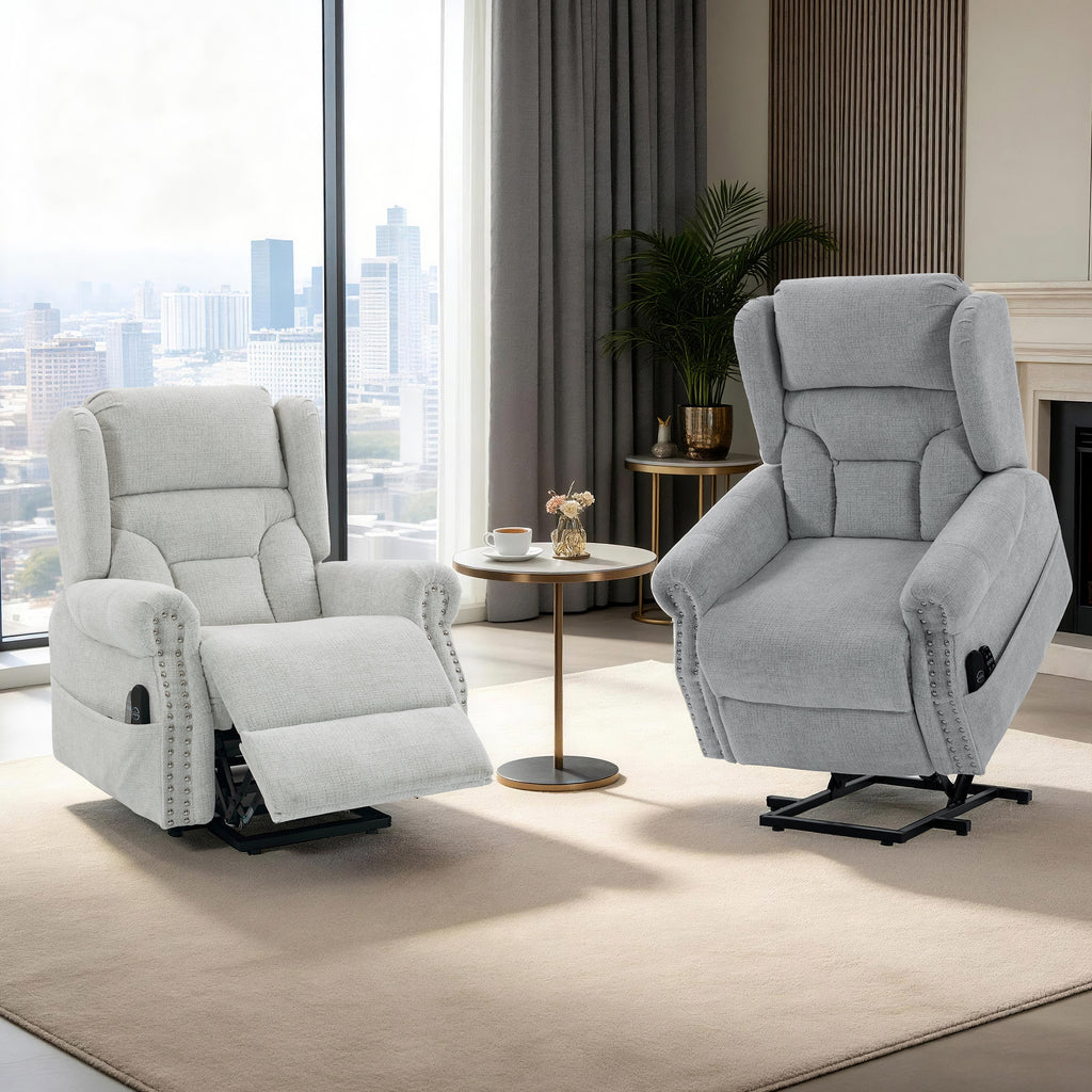 Culect Electric Power Lift Recliner with Massage and Heating ES-04 Gray
