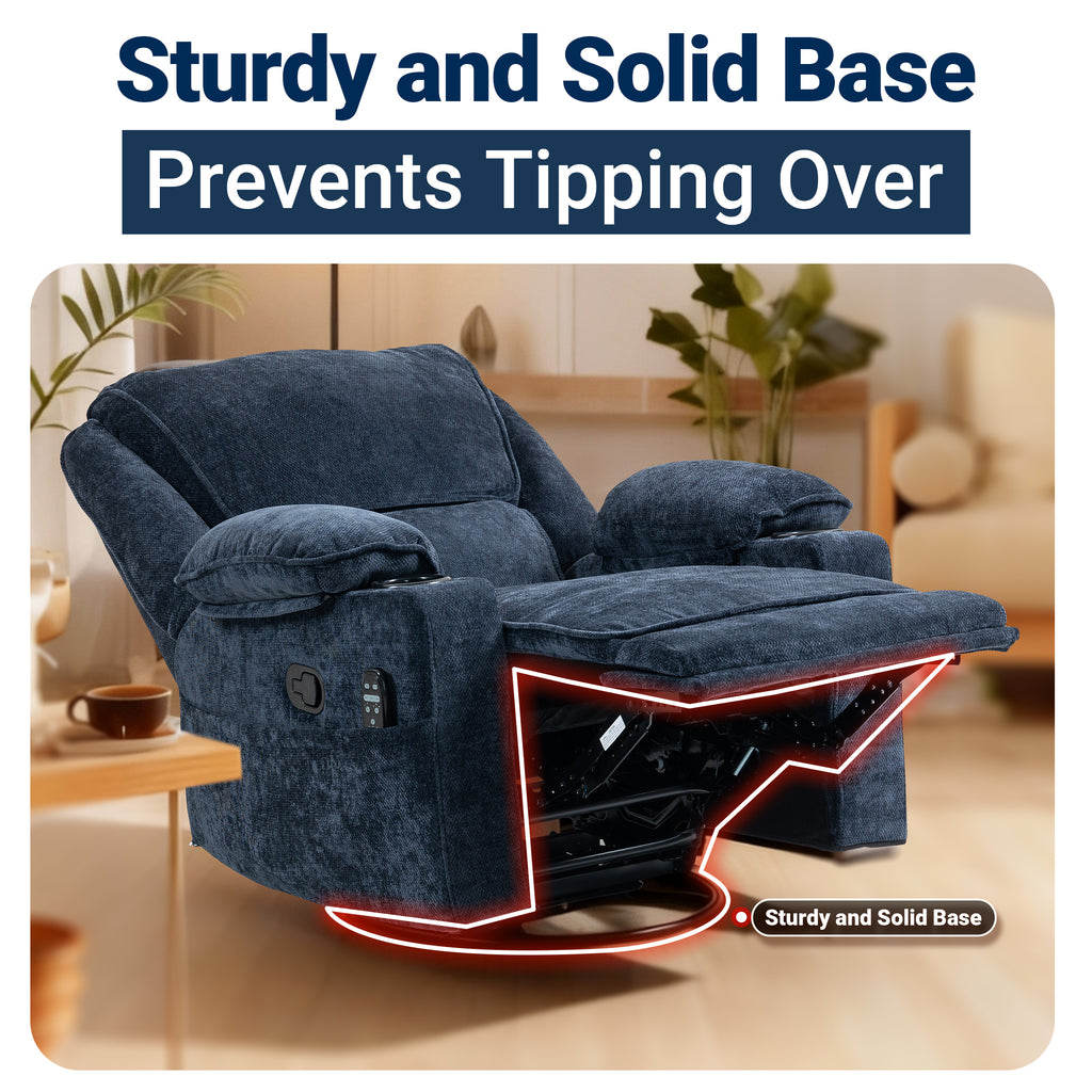 Manual Recliner HO-01 Navy Blue