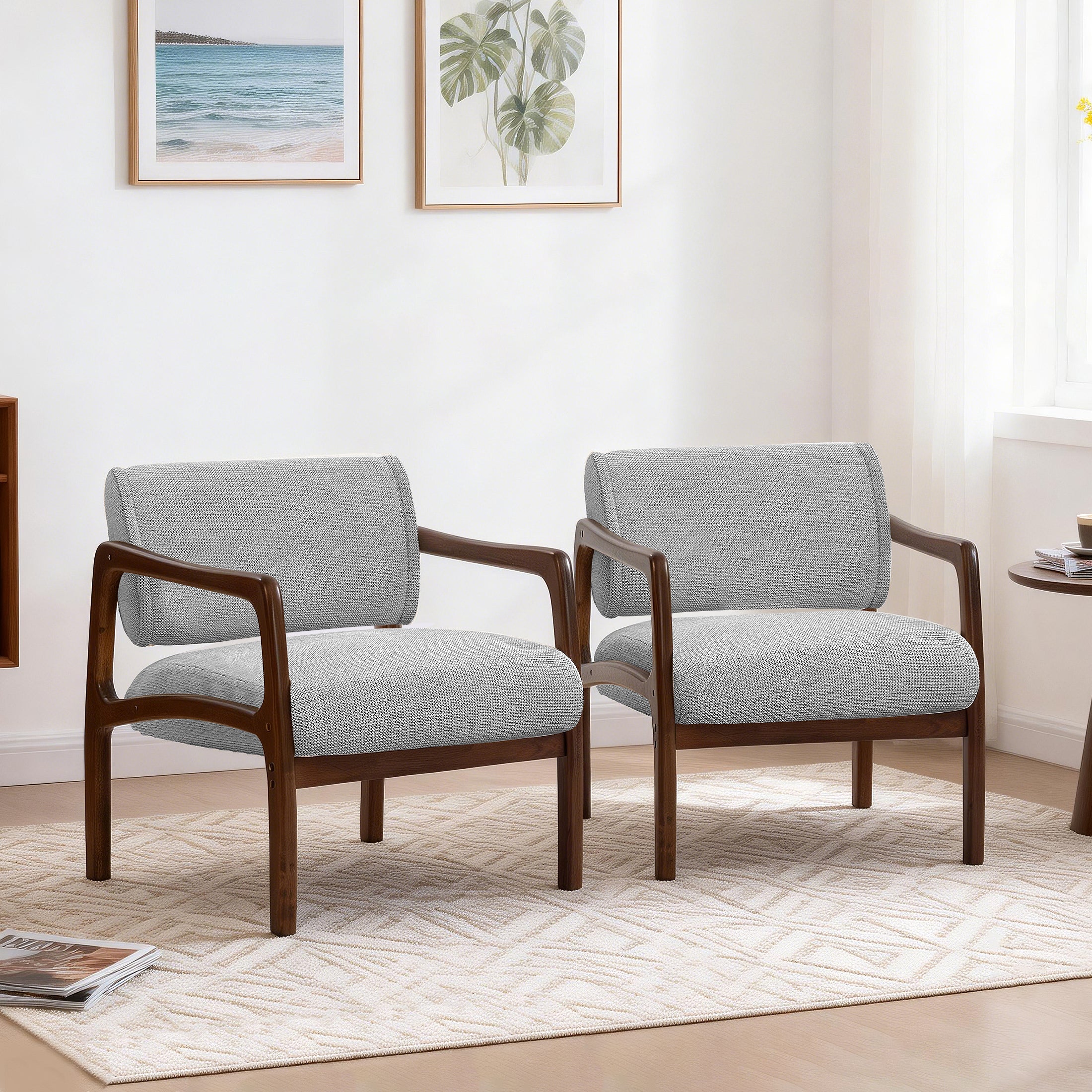 Linen-Backed 360° Swivel Recliner Chair ACW-01 Gray