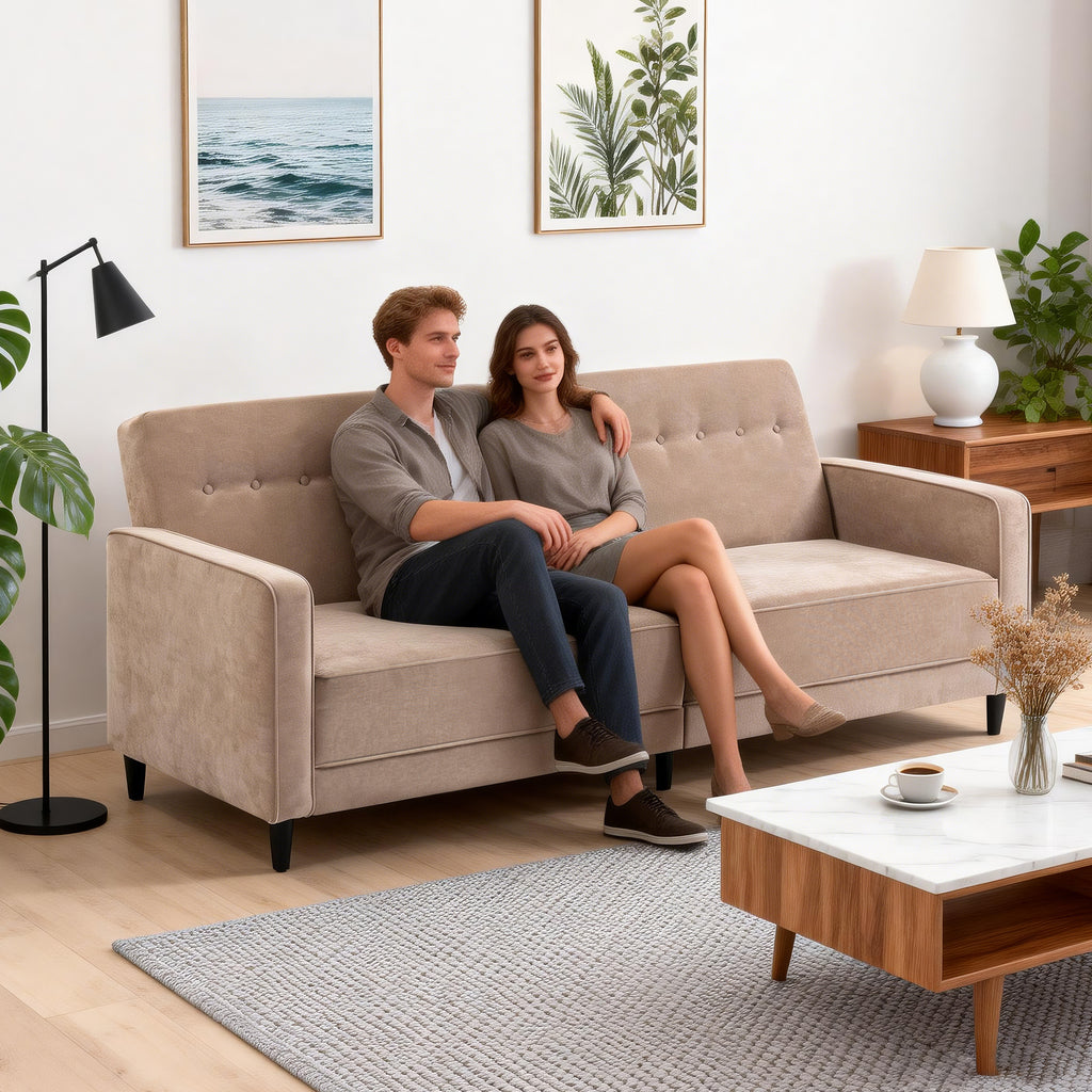 Adjustable Recliner Sofa Bed FS-01 Beige