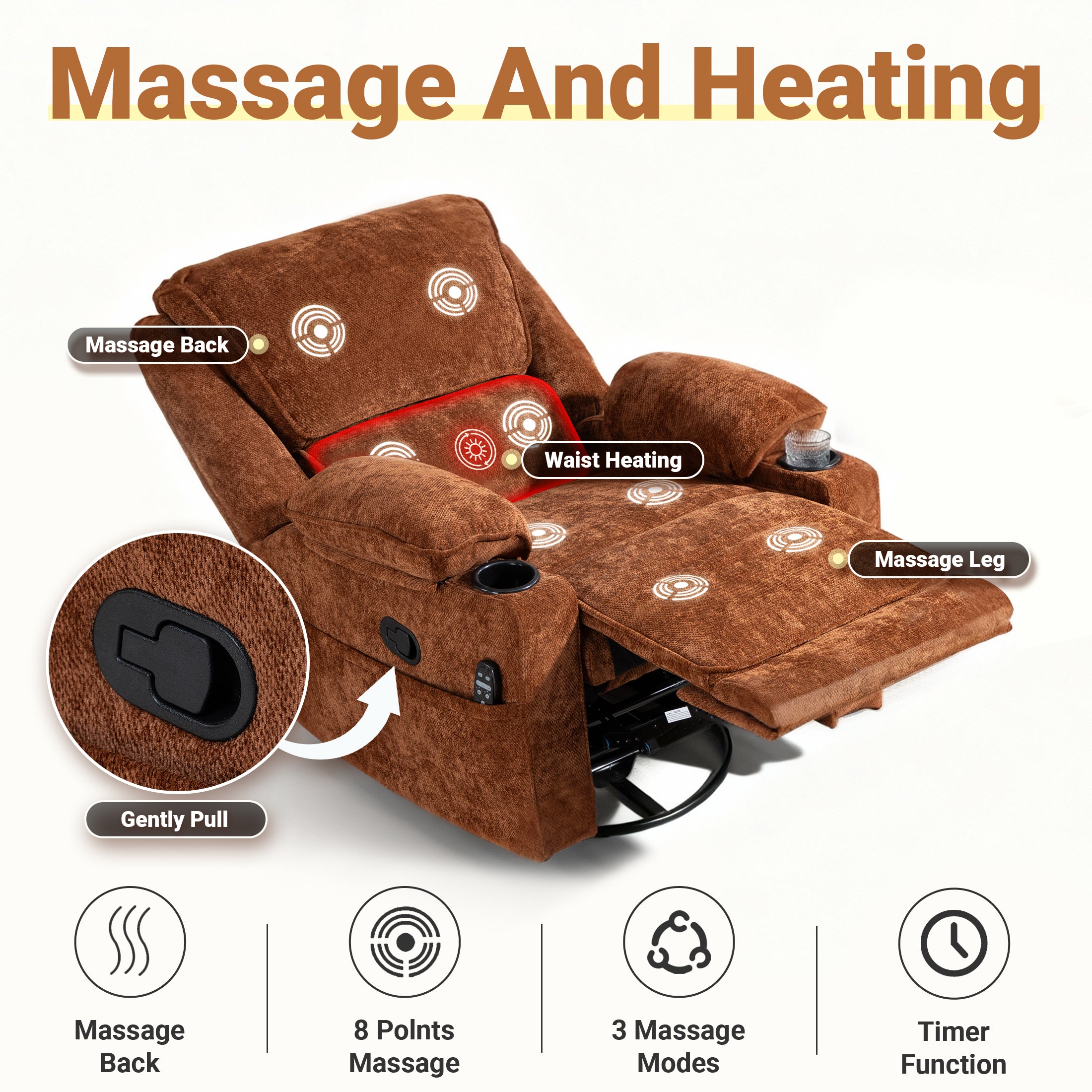 Manual Recliner HO-01 Brown