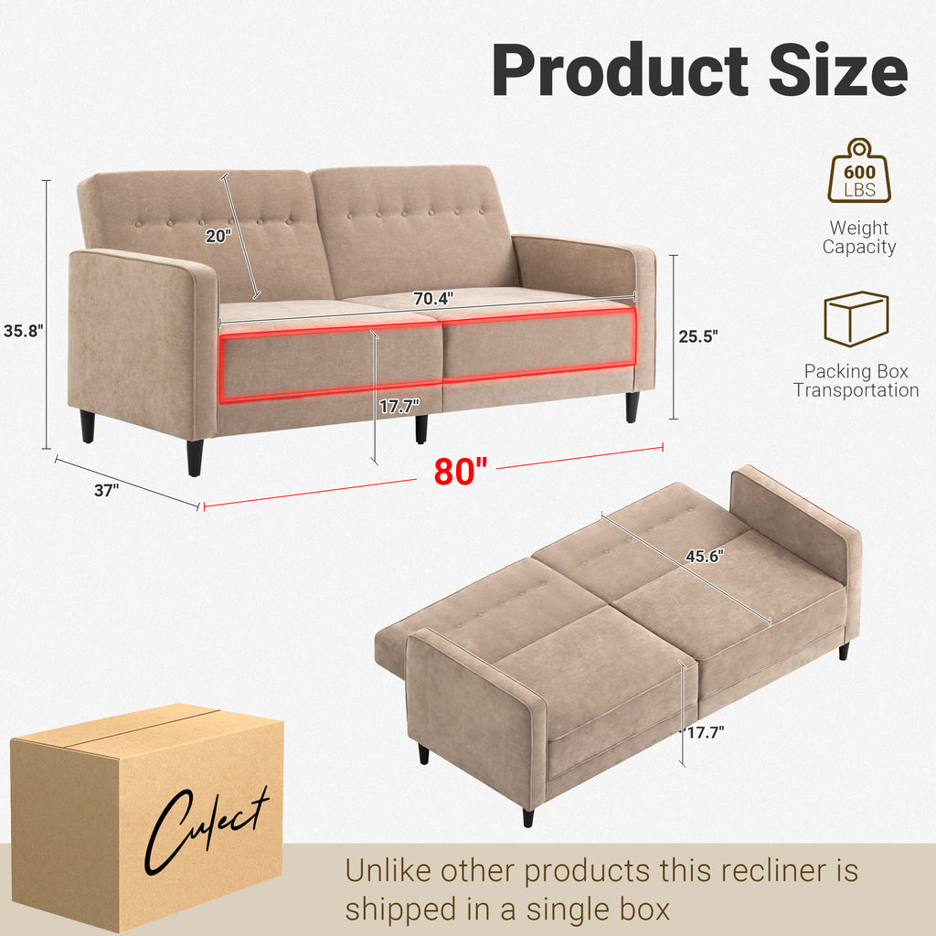 Adjustable Recliner Sofa Bed FS-01 Beige